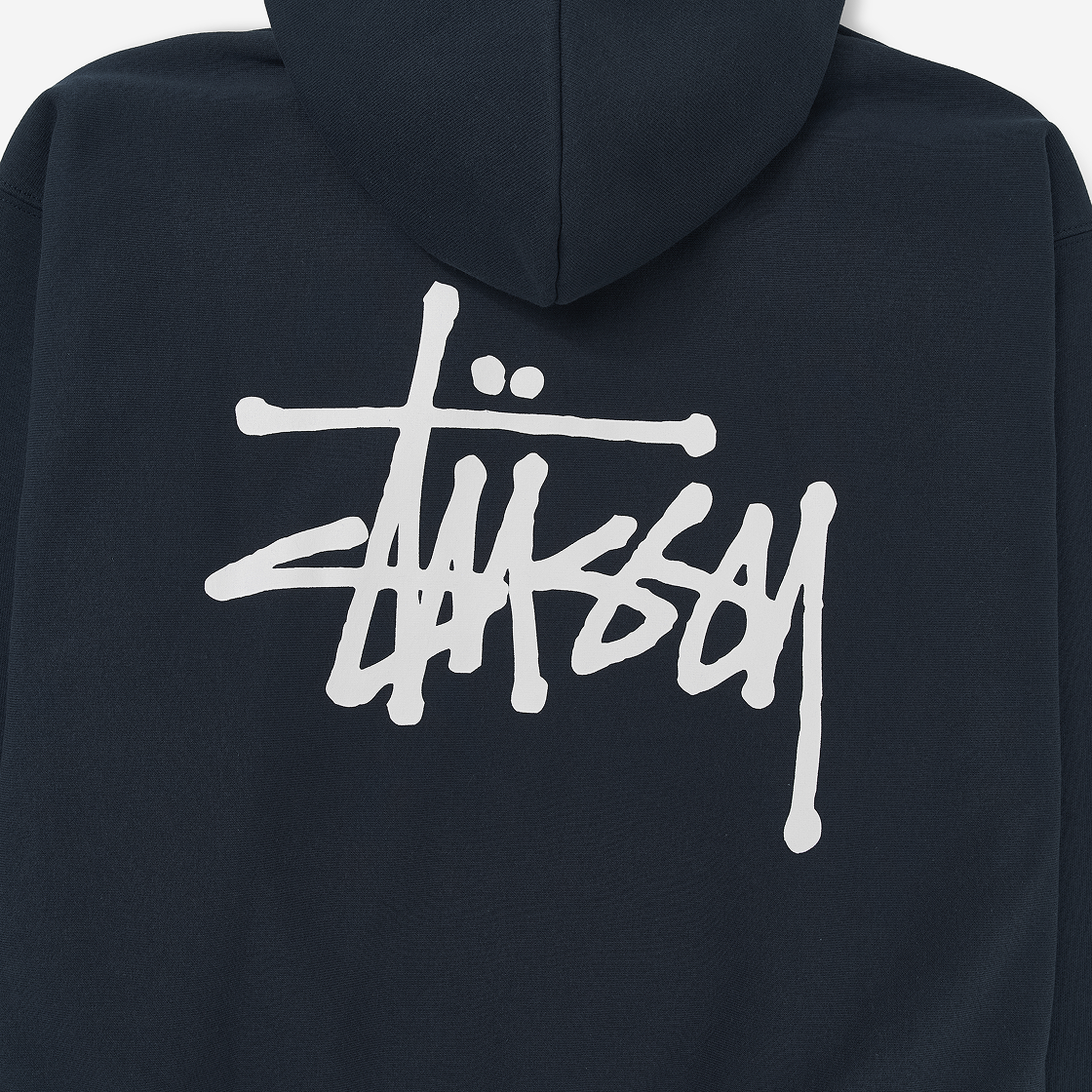 스투시 베이직 스투시 후드 집업 네이비 2023(Stussy Basic Stussy Zip Hoodie Navy 2023) - 4