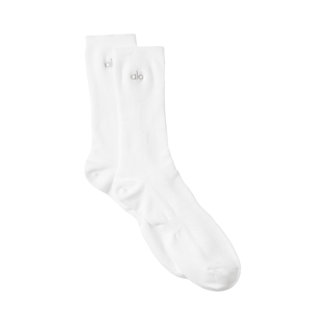 A0649U Alo Yoga Unisex Half Crew Understated Sock White