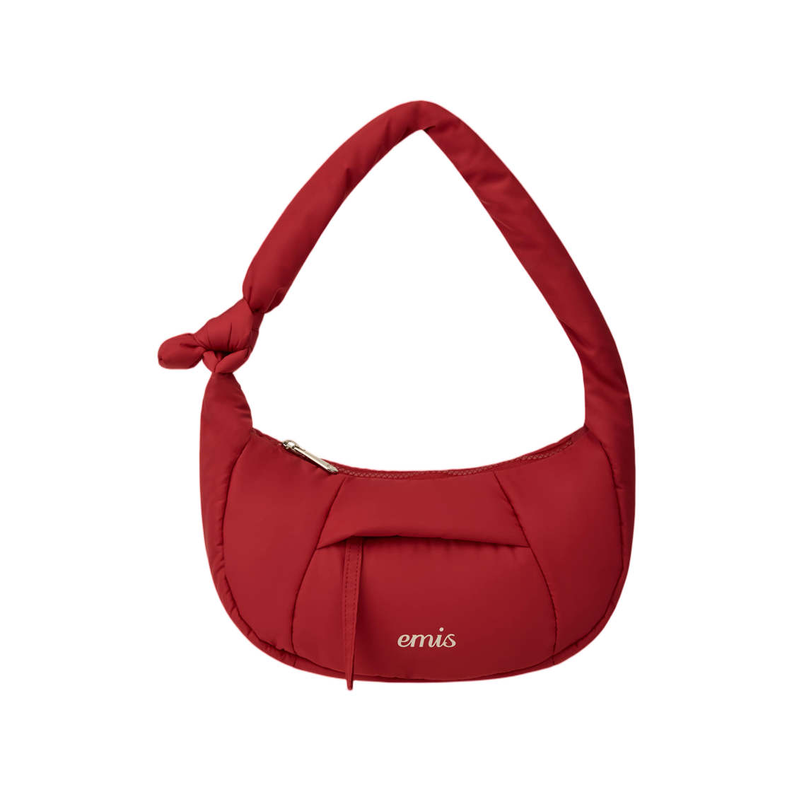 이미스 패디드 집 포켓 호보백 레드(Emis Padded Zip Pocket Hobo Bag Red)