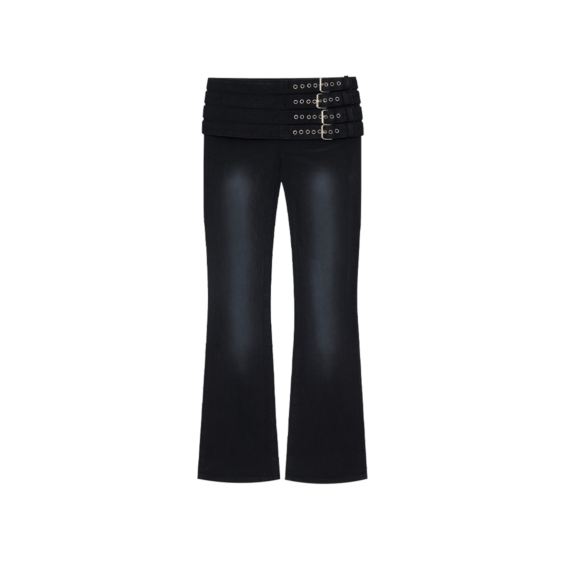본네 벨티드 스트레이트 팬츠 블랙(Bonnae Belted Straight Pants Black)