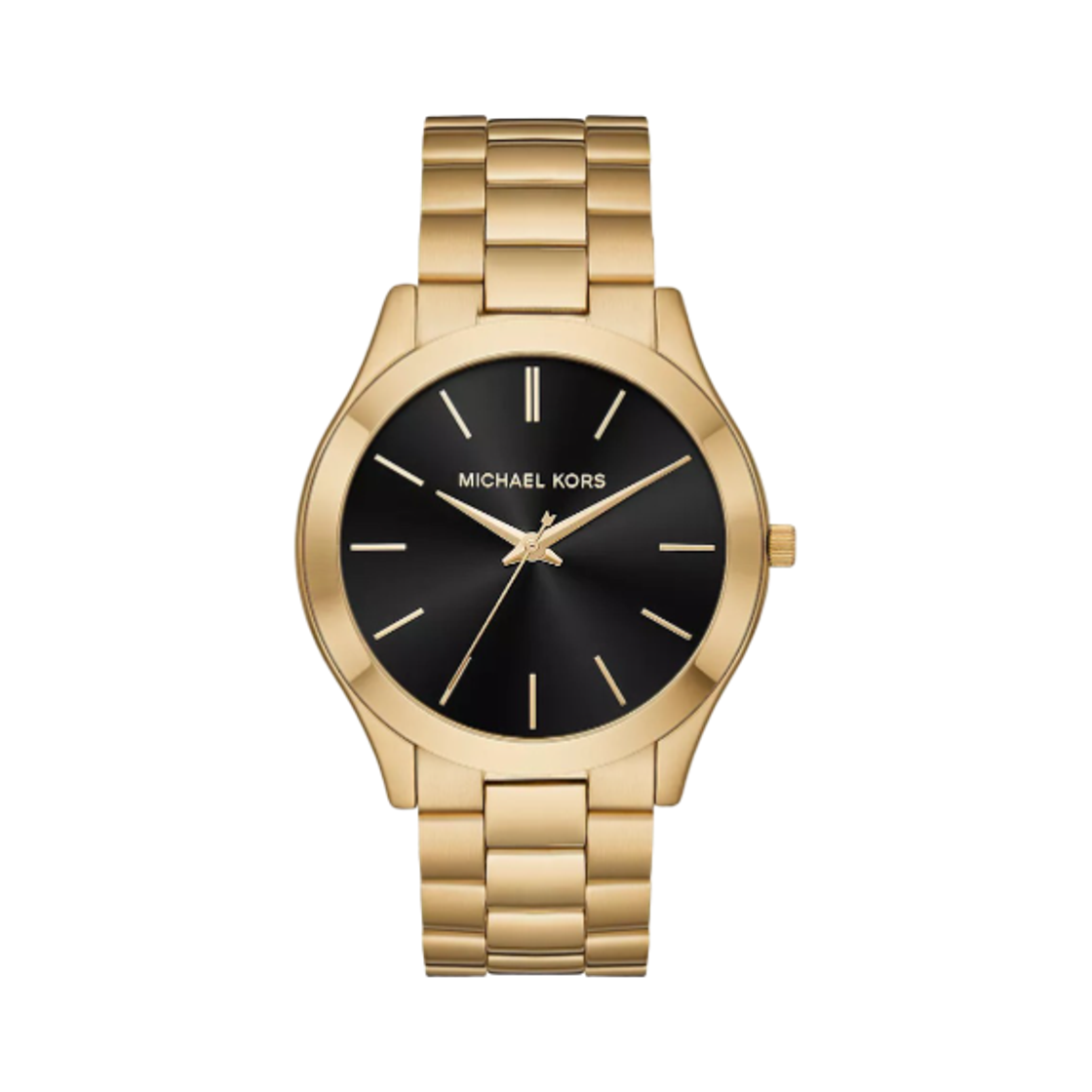 마이클 코어스 오버사이즈드 슬림 런웨이 쿼츠 쓰리핸드 44mm 스테인리스 스틸 골드(Michael Kors Oversized Slim Runway Quartz Three-Hand 44mm Stainless Steel Gold)