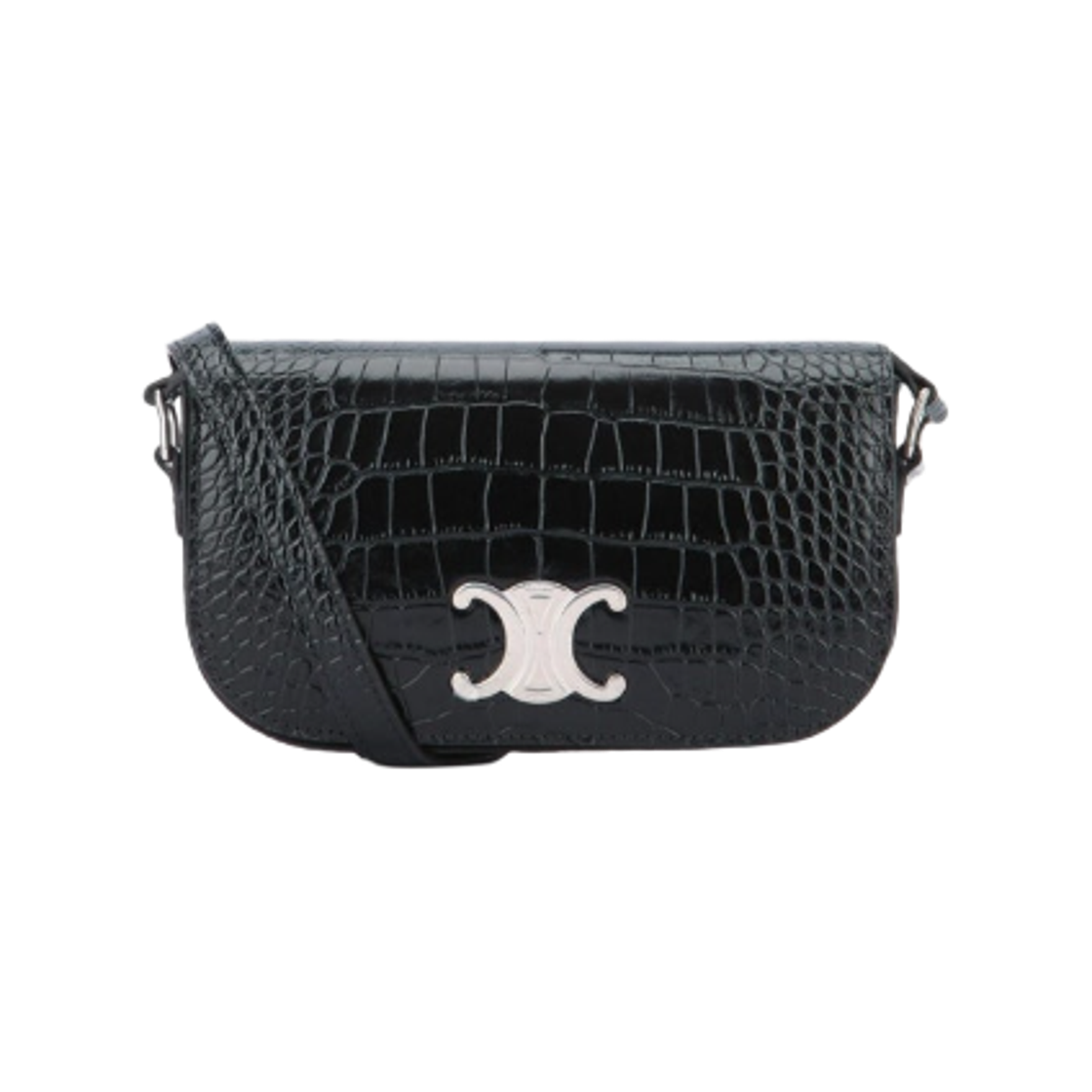 셀린느 크로커다일 엠보싱 스몰 크로스바디백 블랙(Celine Crocodile Embossing Small Crossbody Bag Black) - 1