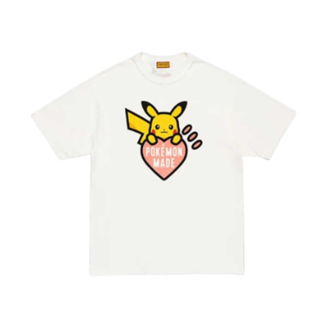 휴먼 메이드 x 포켓몬 그래픽 티셔츠 화이트 코랄 핑크 - 서울 스토어 한정(Human Made x Pokemon Graphic T-Shirt White Coral Pink - Seoul Store Exclusive)