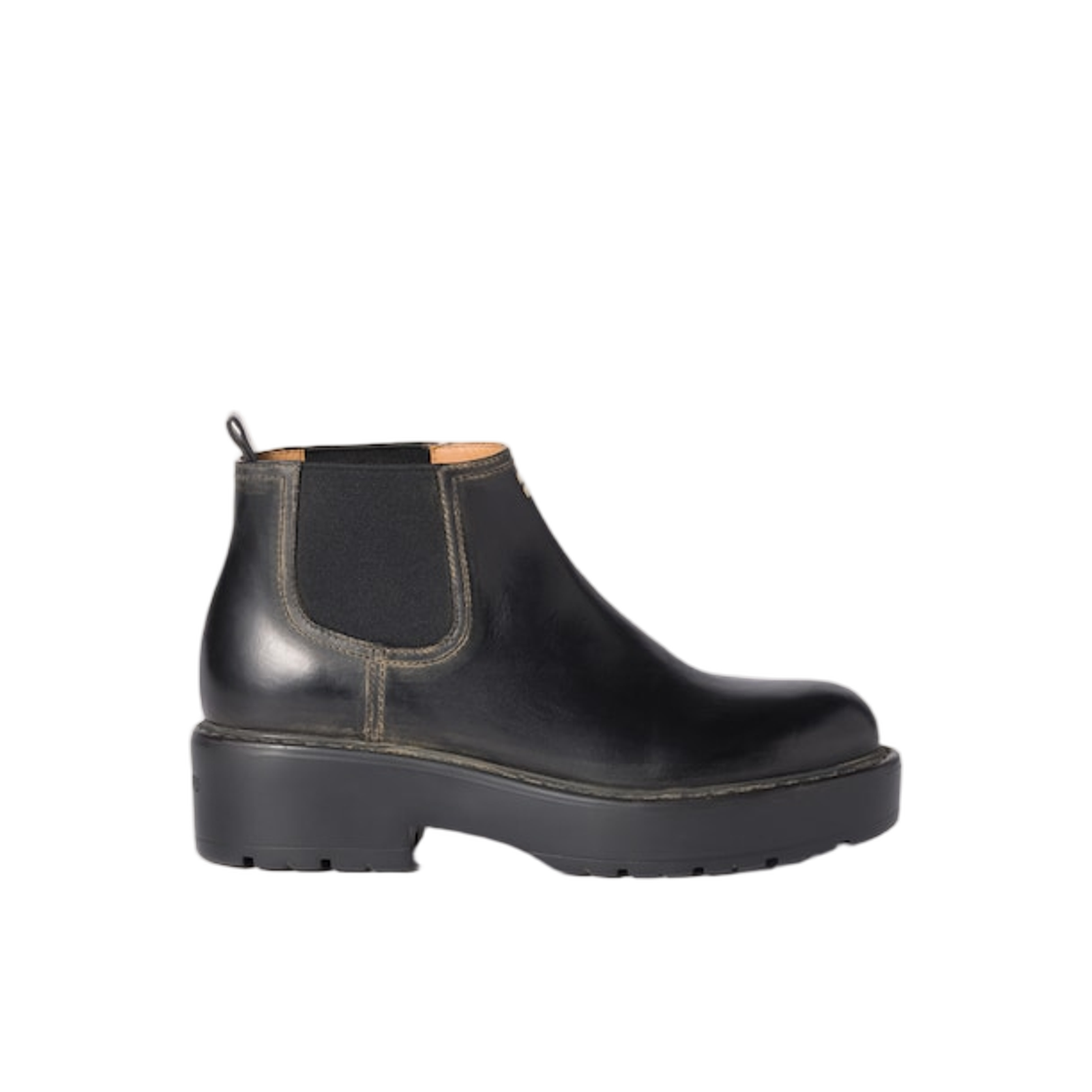 5T527E-5OD-F0002 (W) Miu Miu Leather Booties Black