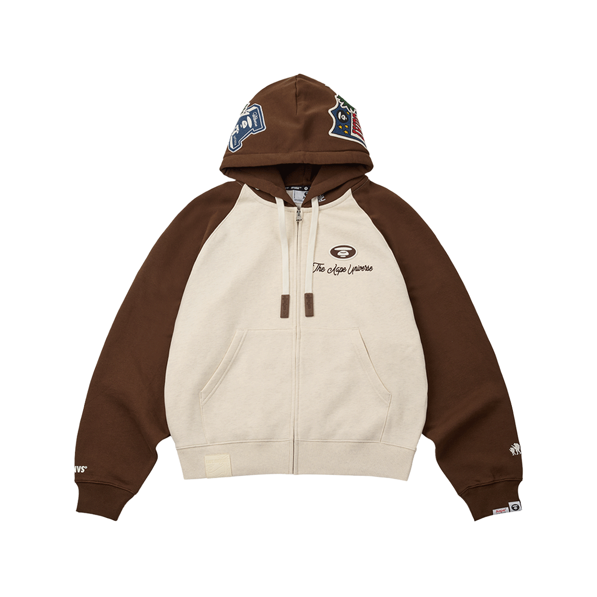 KM5DTSHAP10BR AAPE Main Hoodie Dark Brown - 25FW