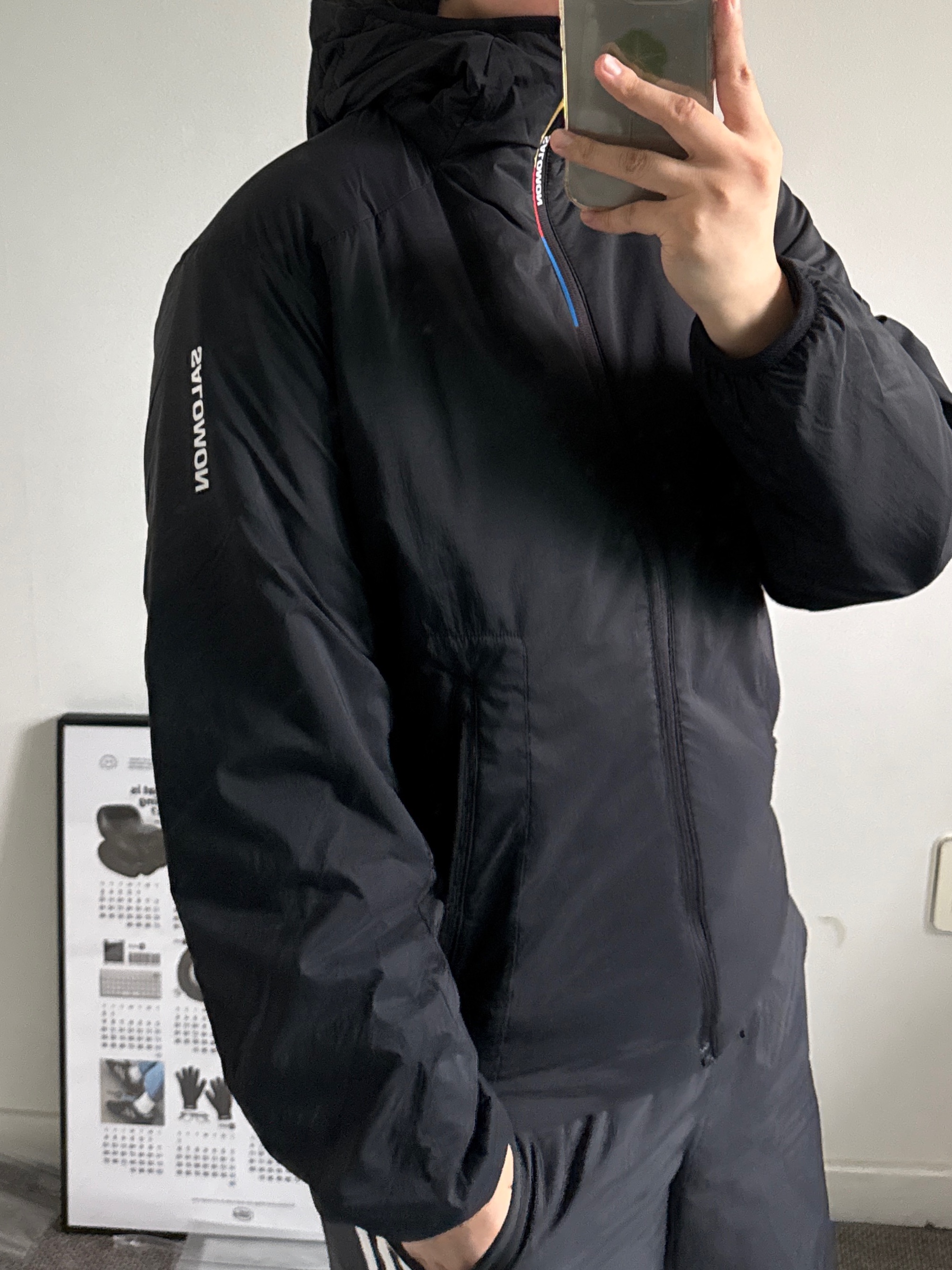 Salomon Modisay Padded Jacket Black 착용 스타일 - 3