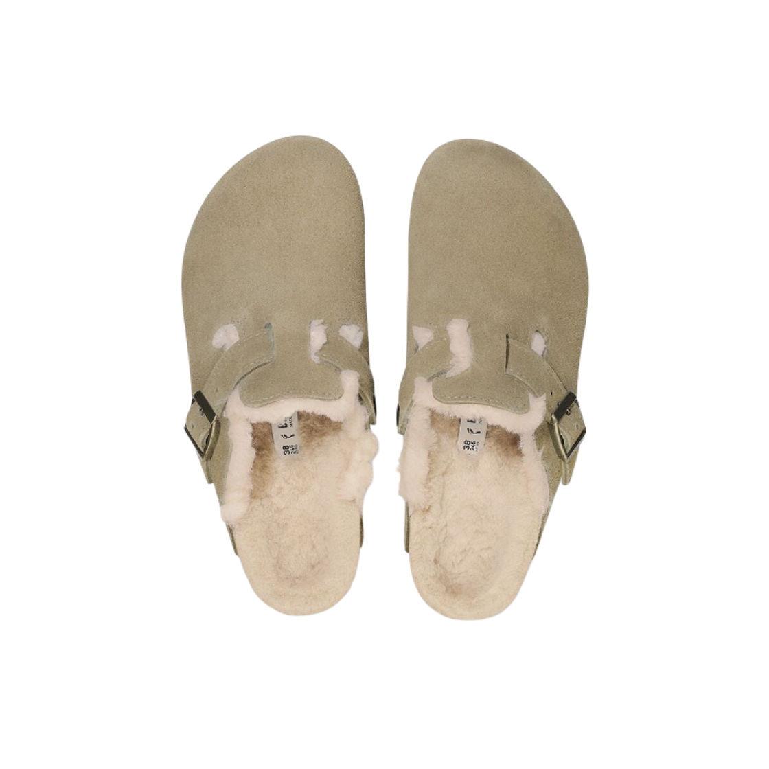 버켄스탁 보스턴 셔링 스웨이드 레더 토프 - 레귤러(Birkenstock Boston Shearling Suede Leather Taupe - Regular) - 2