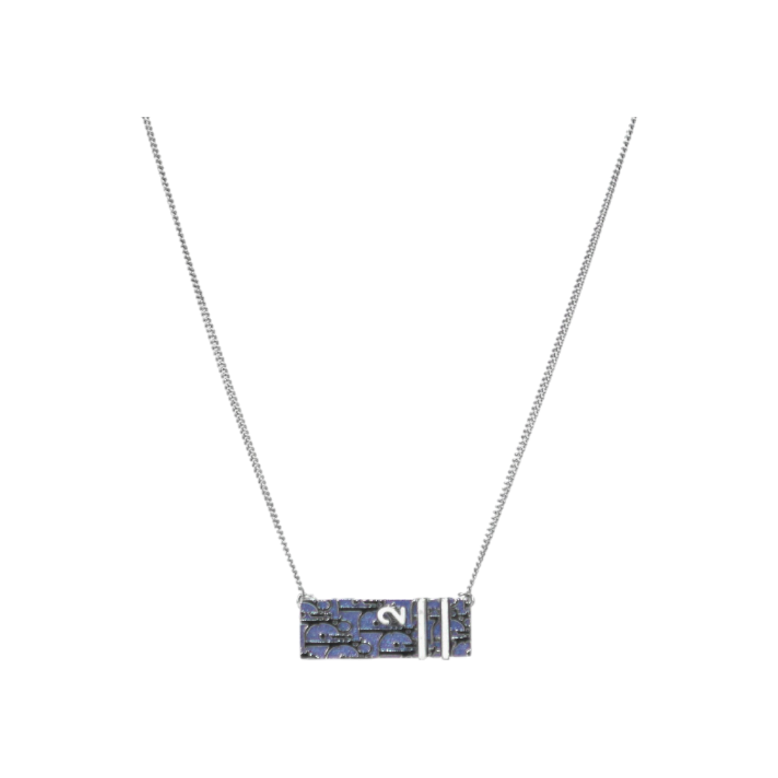 ITE6F7FUSEI8 Dior Blue Trotter Silver Necklace