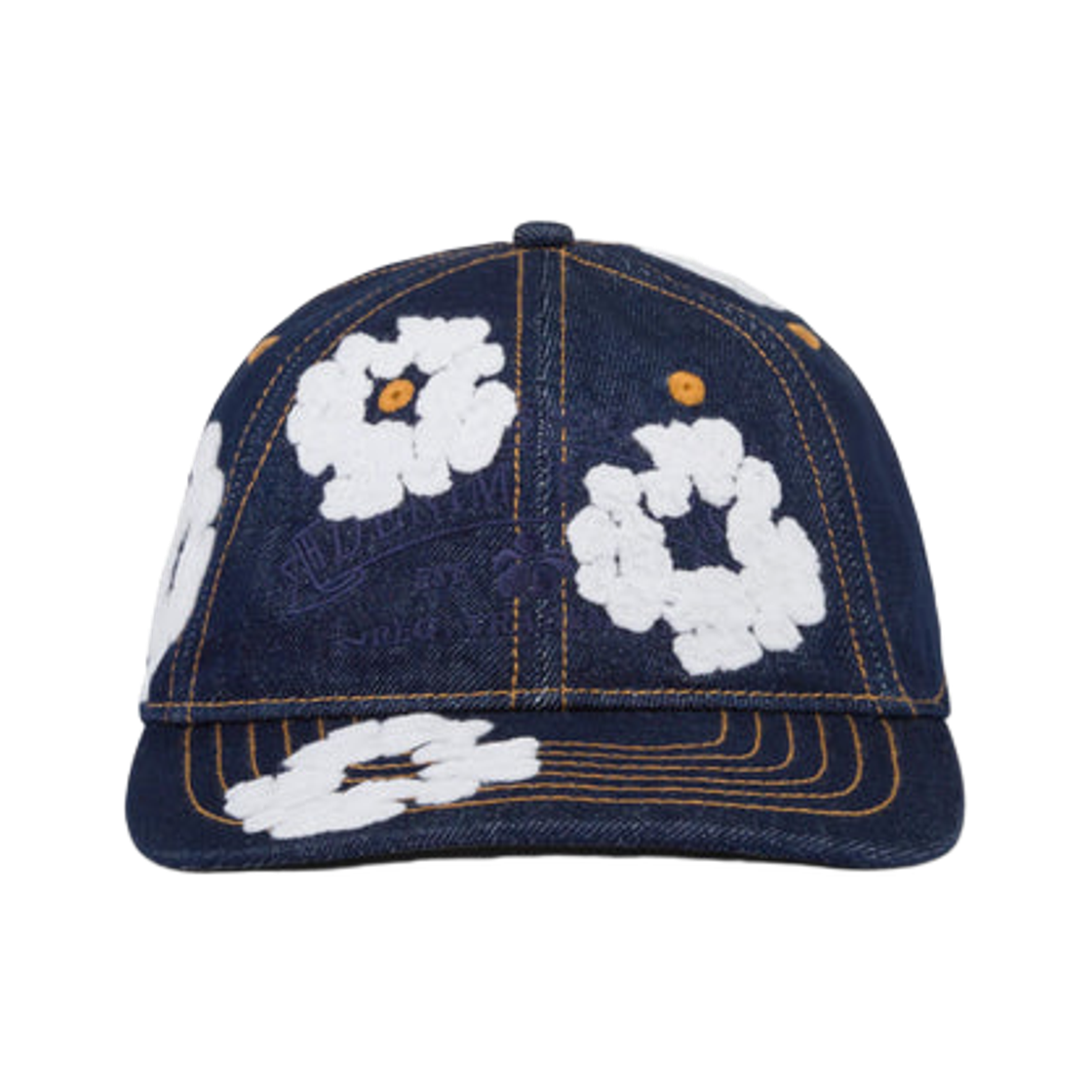 - Denim Tears Denim Cotton Wreath Cap Washed Indigo