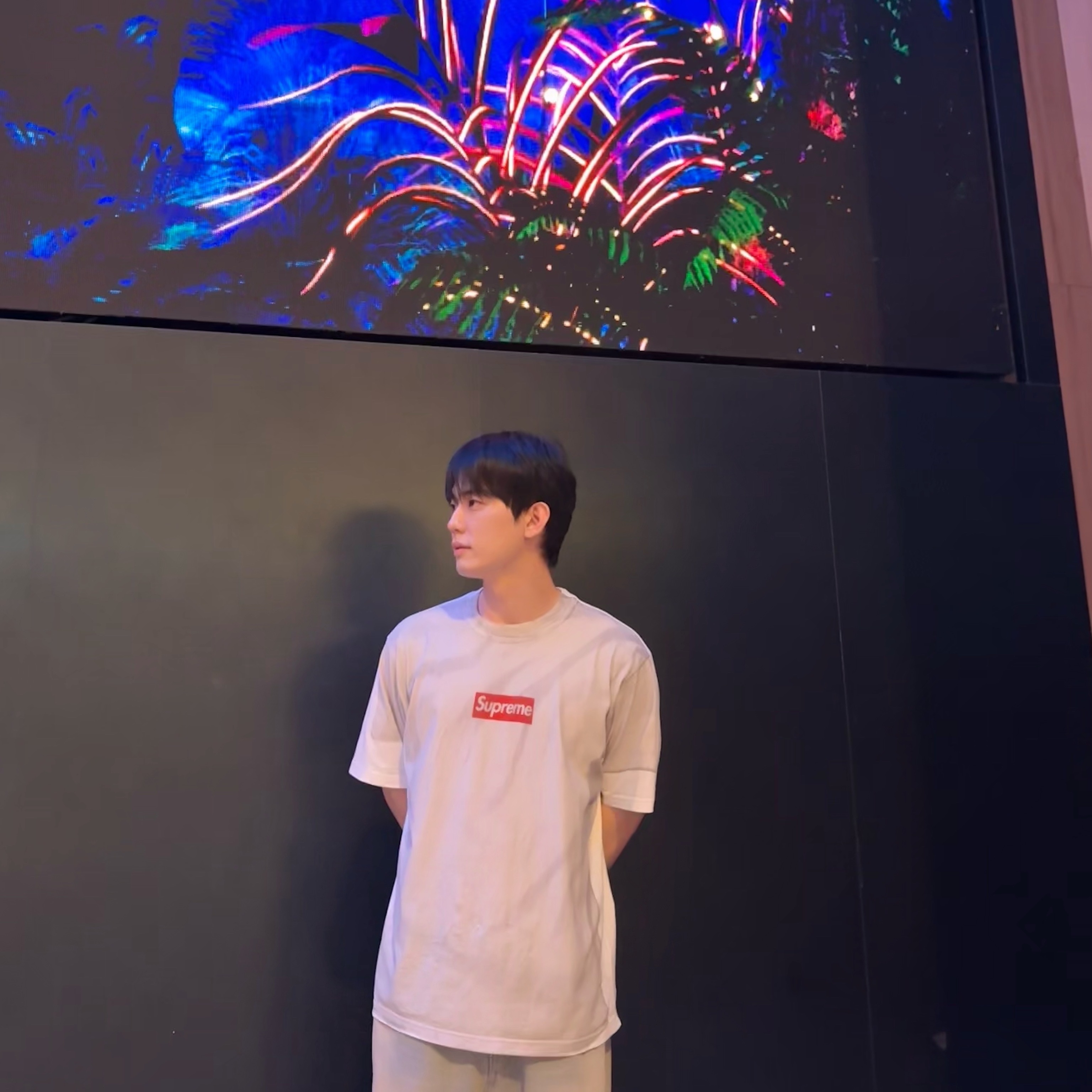 Supreme x MM6 Maison Margiela Box Logo T-Shirt White - 24SS, (W) Adidas Adilenium Season 3 Banana Fitted Washed Denim Pants Blue - KR Sizing 착용 스타일