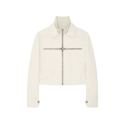 [KREAM 단독] Bonnae Cross Zip Leather Jacket Ivory