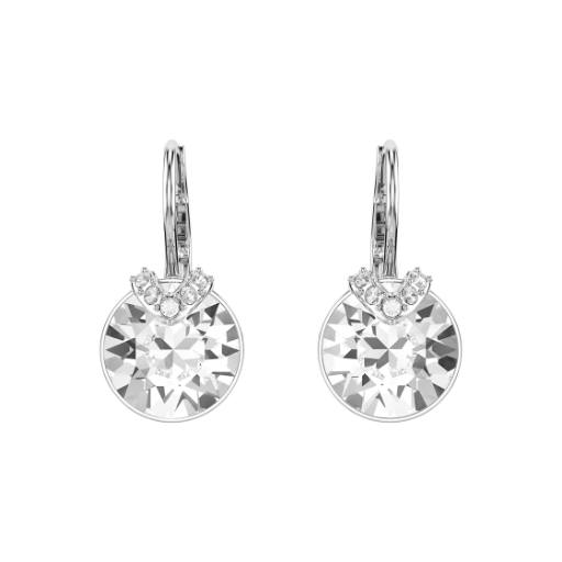 5292855 (W) Swarovski Bella V Drop Earrings White Rhodium Plated