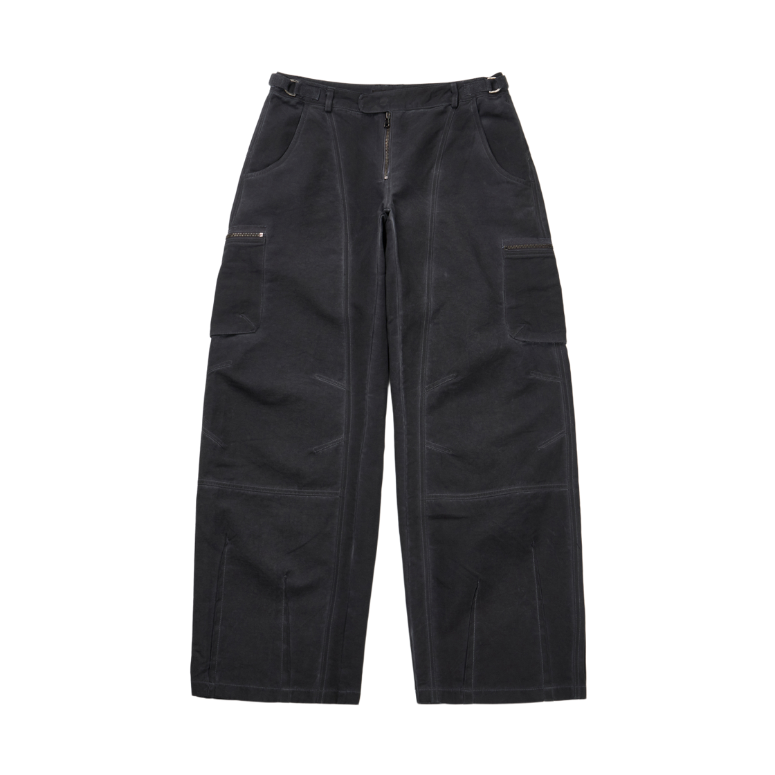 미스테페넘 버전 3.0 다이드 로우 라이즈 팬츠 블랙(MYSTEPHENM VOL. 3.0 Dyed Low Rise Pants Black) - 1