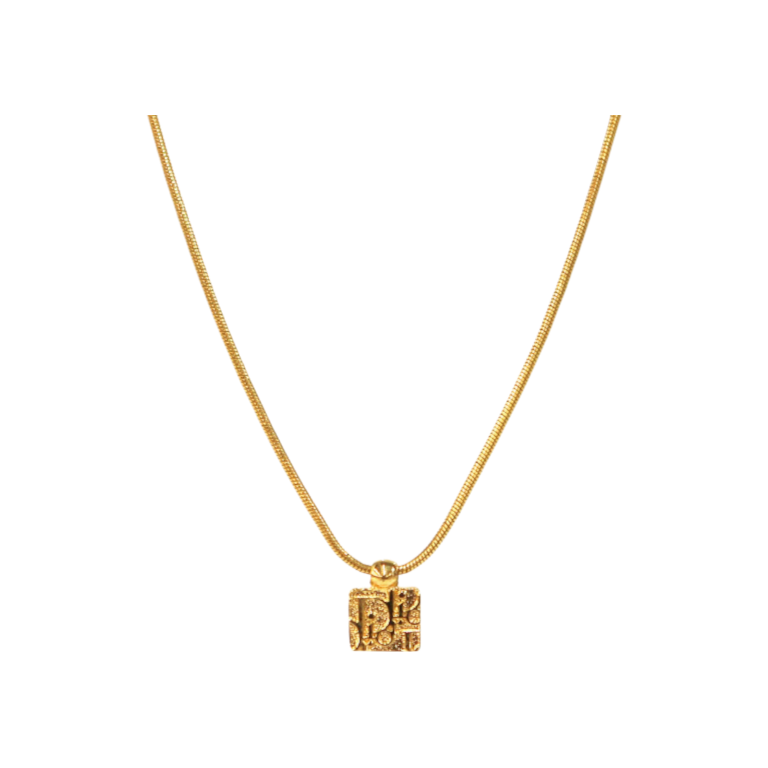 ITL7LINPB4UB Dior Cubic Oblique Plate Gold Necklace