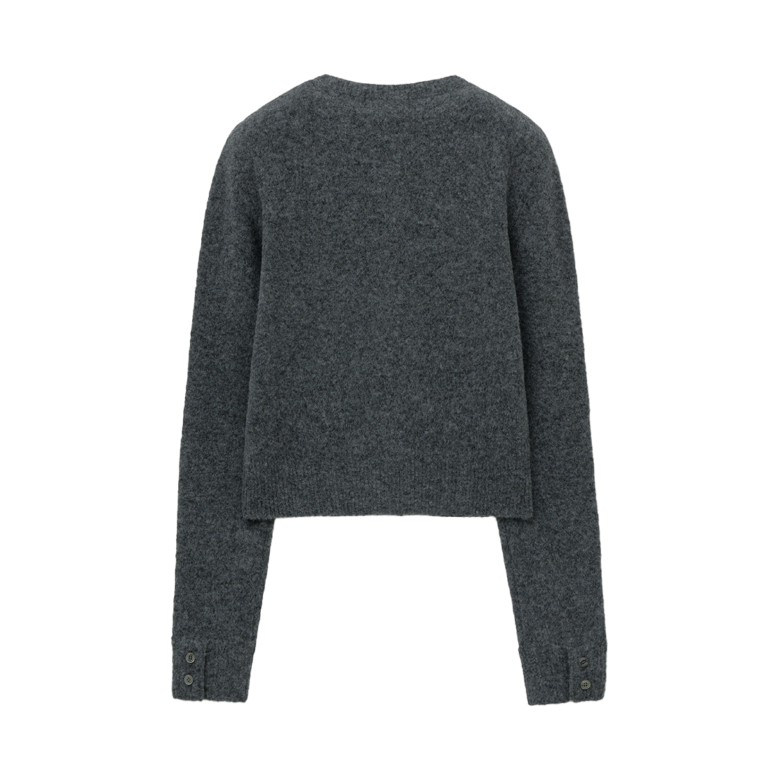 세터 우먼 로렌 울 블렌드 크루 넥 니트 가디건 차콜(SATUR W Loren Wool Blend Crew Neck Knit Cardigan Charcoal) - 2