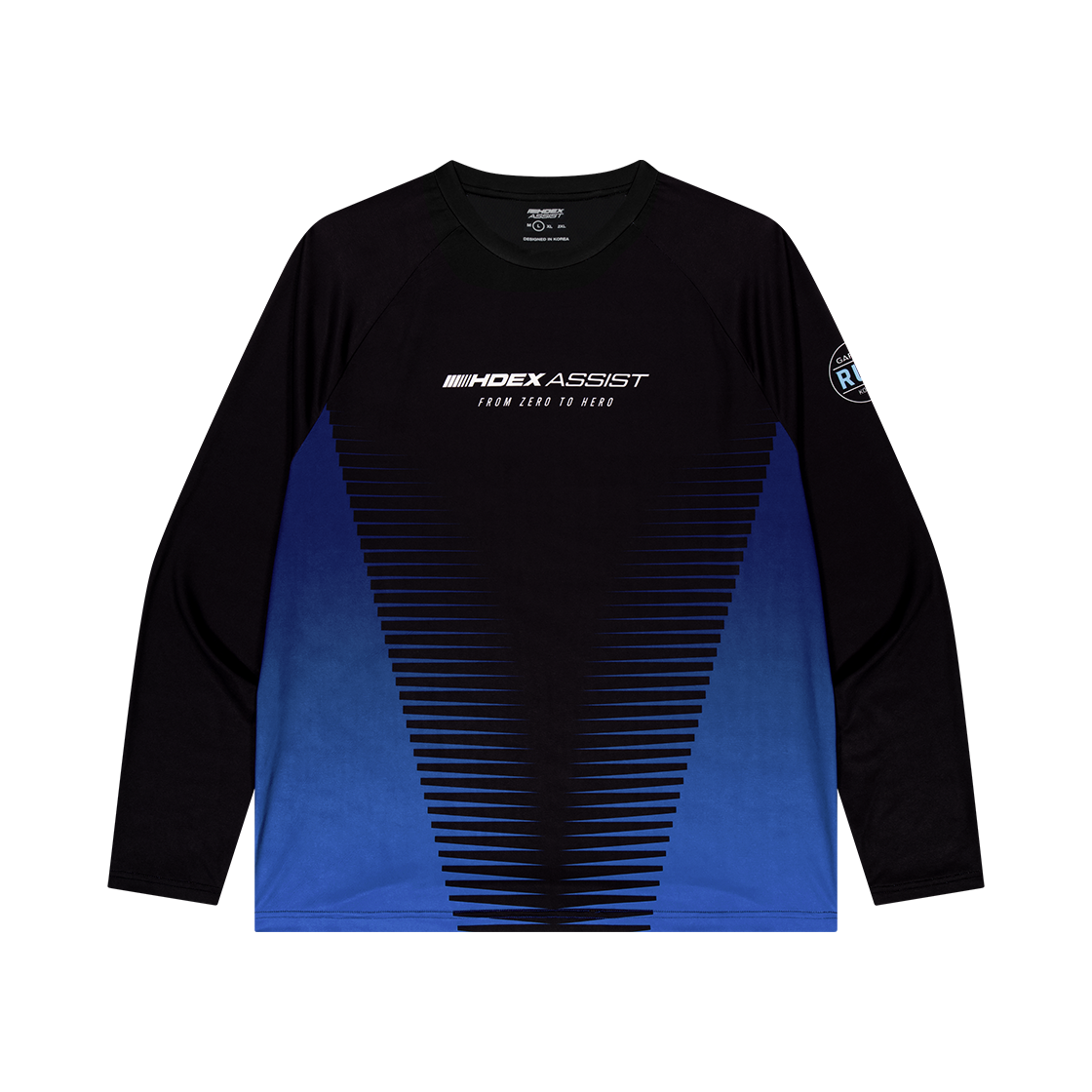 에이치덱스 어시스트 X 가민 런 에너제틱 러닝 롱 슬리브 블랙