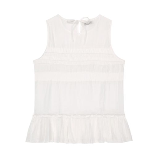 (W) 코이세이오 시어 레이어드 슬리브리스 화이트((W) Coyseio Sheer Layered Sleeveless White) - 2