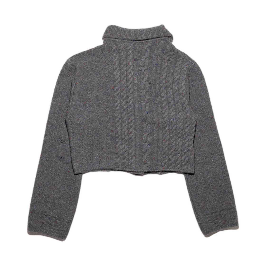 (W) 앙팡 리쉬 데프리메 칼라드 크롭 가디건 트위드 그레이((W) Enfants Riches Deprimes Collared Cropped Cardigan Tweed Gray) - 2