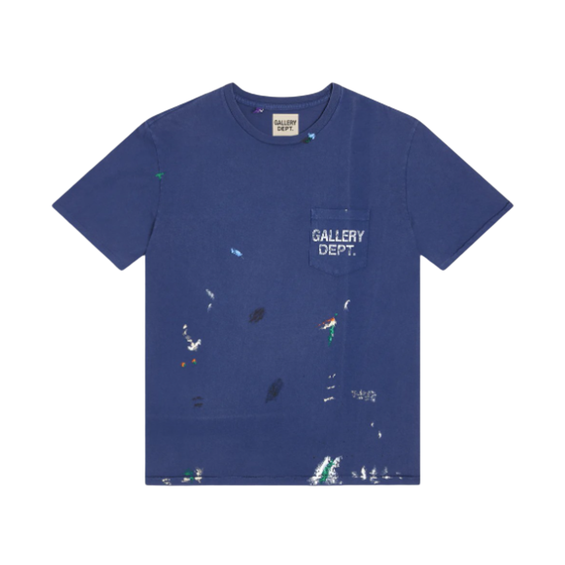 갤러리 디파트먼트 빈티지 로고 페인티드 티셔츠 네이비(Gallery Dept. Vintage Logo Painted T-Shirt Navy)
