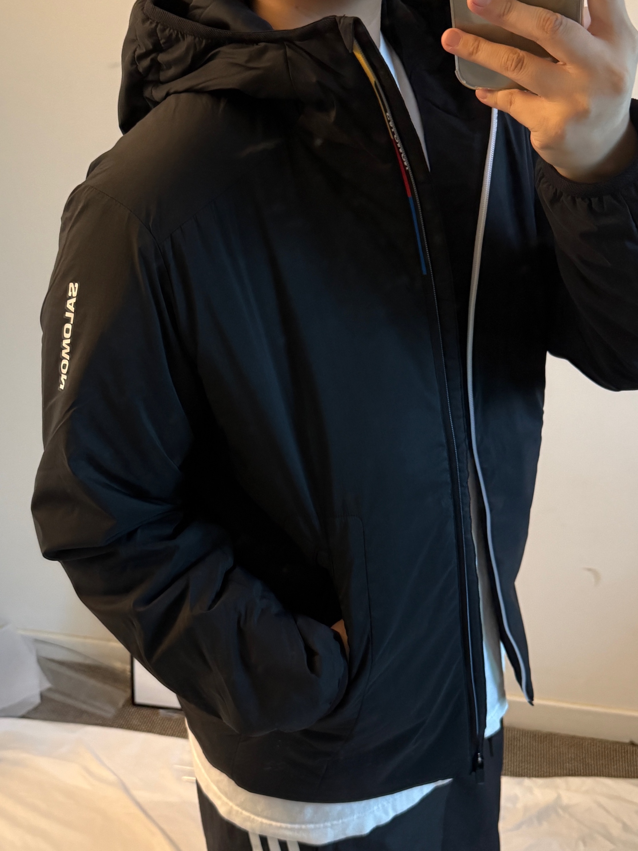 Salomon Modisay Padded Jacket Black 착용 스타일 - 2