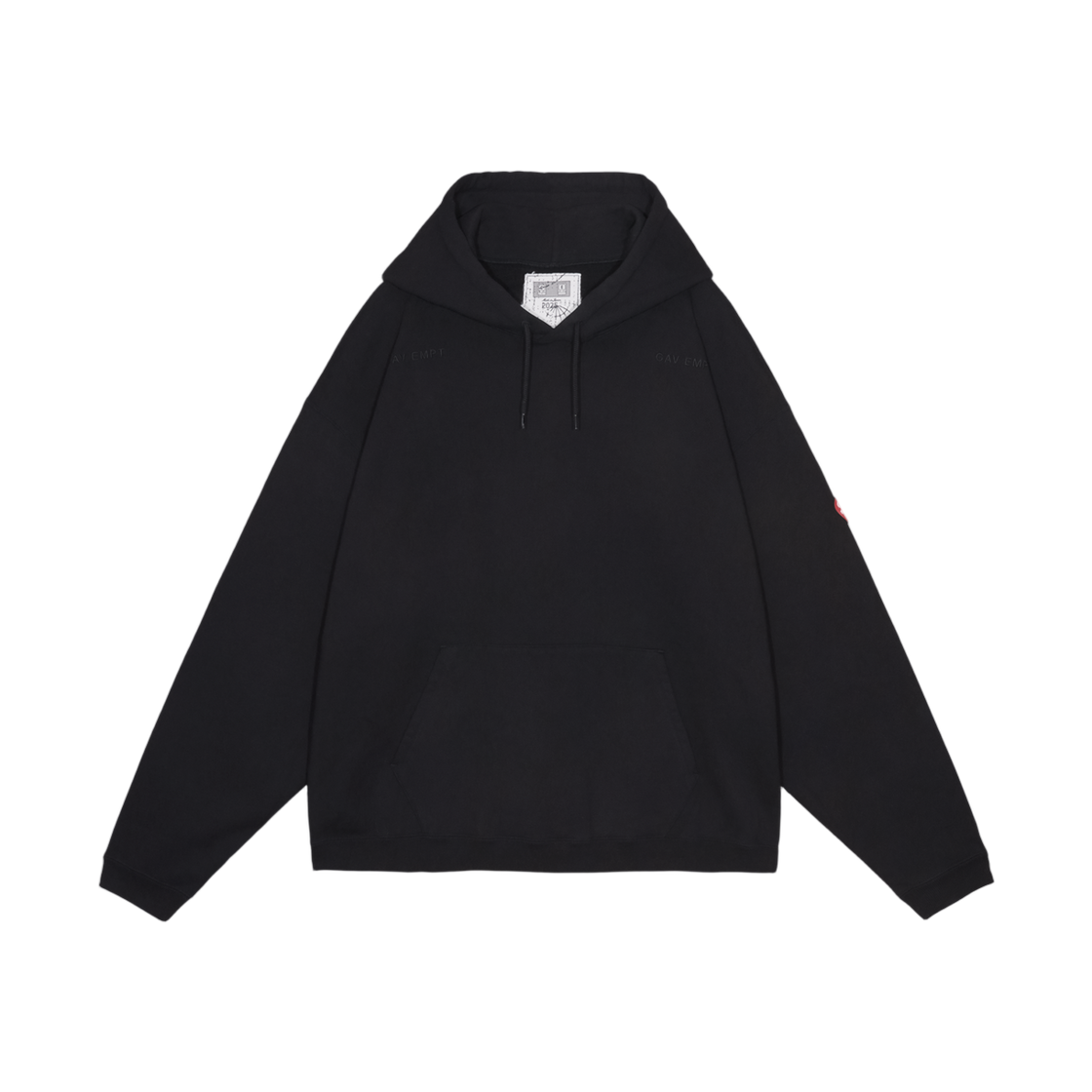 - Cav Empt Solid Loose Hoody Black - 25FW