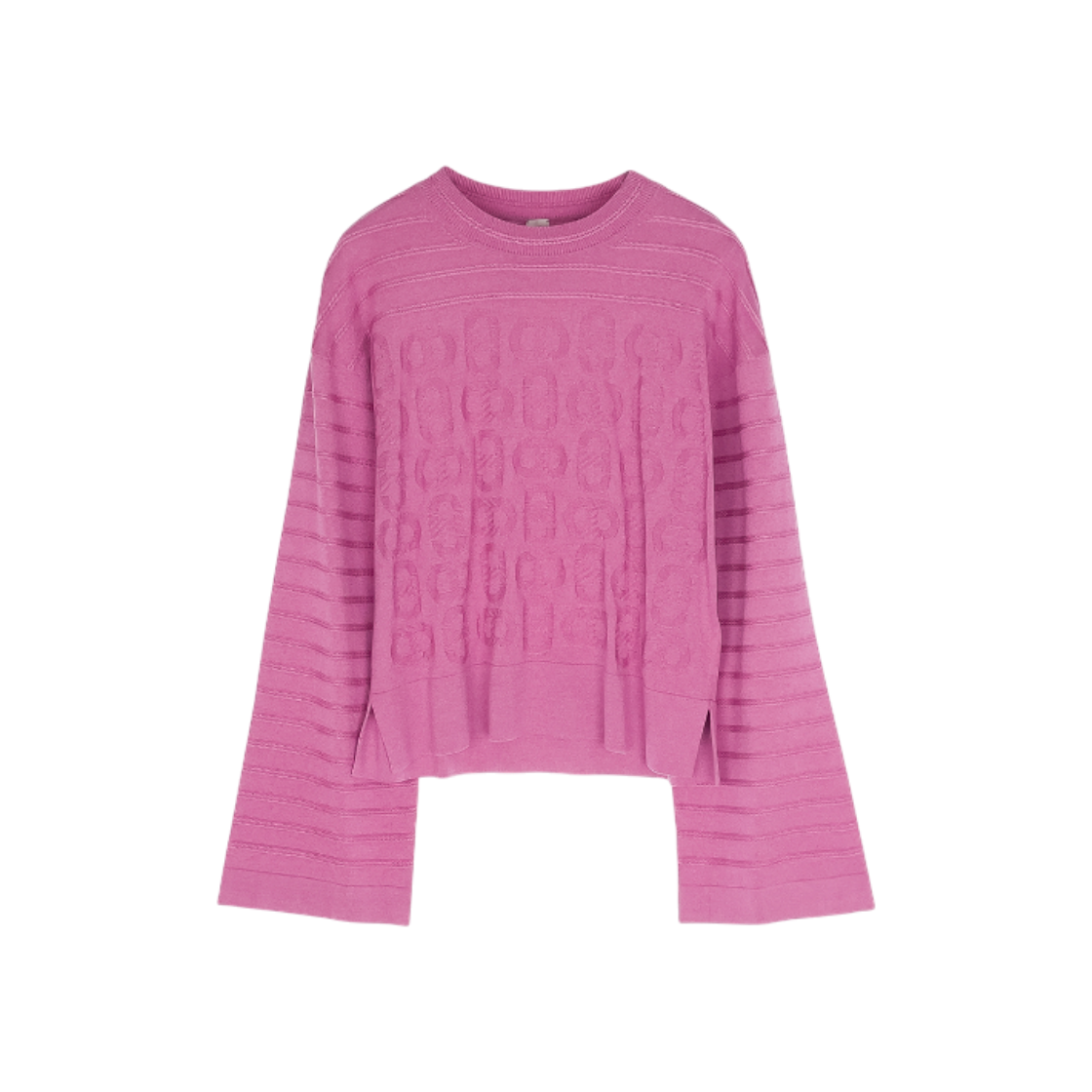 ITSOH8VMC88F Hermes Chandal Pattern Pullover 36 Rose Azalee