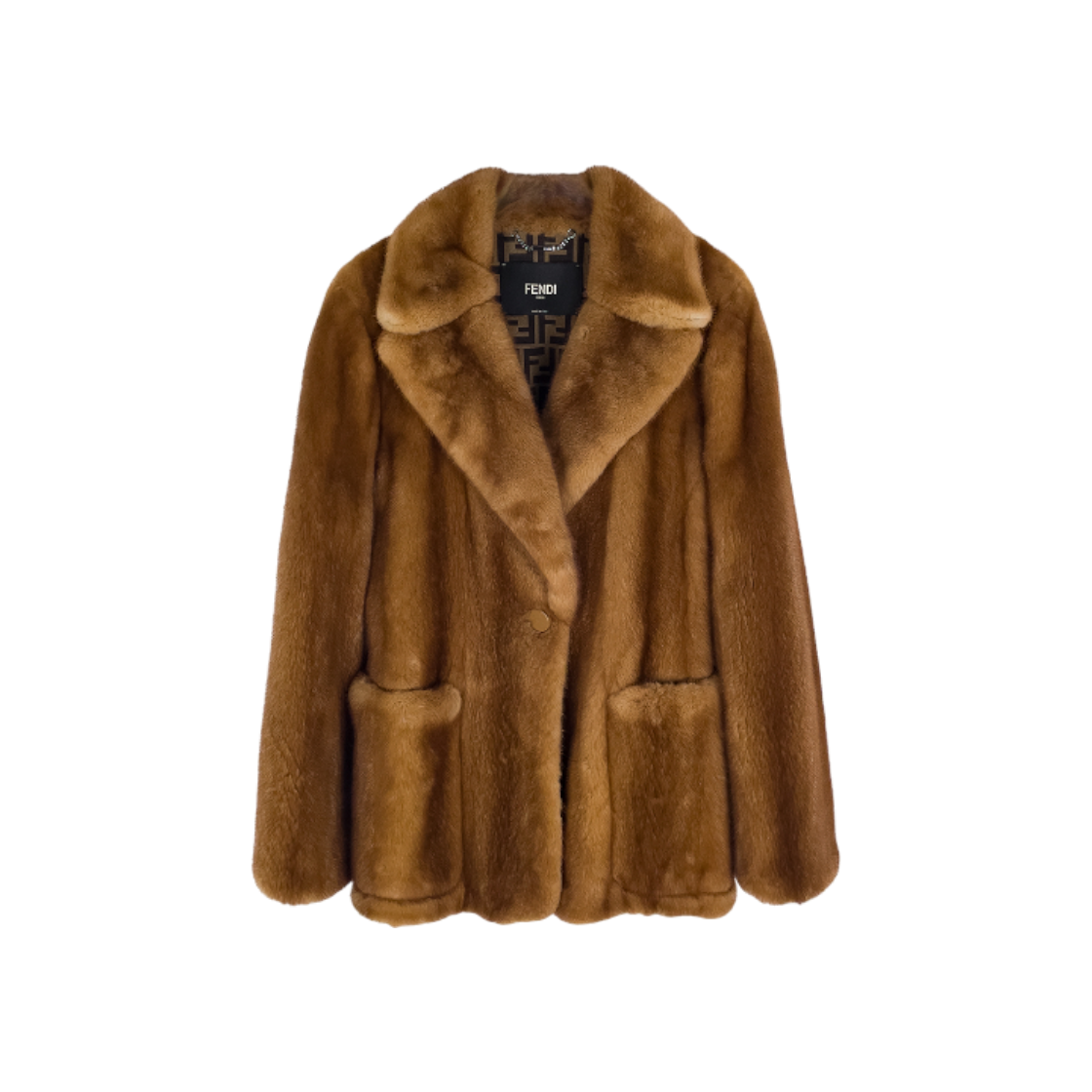 IT56D323VG4C Fendi Mink Jacket 36 Brown