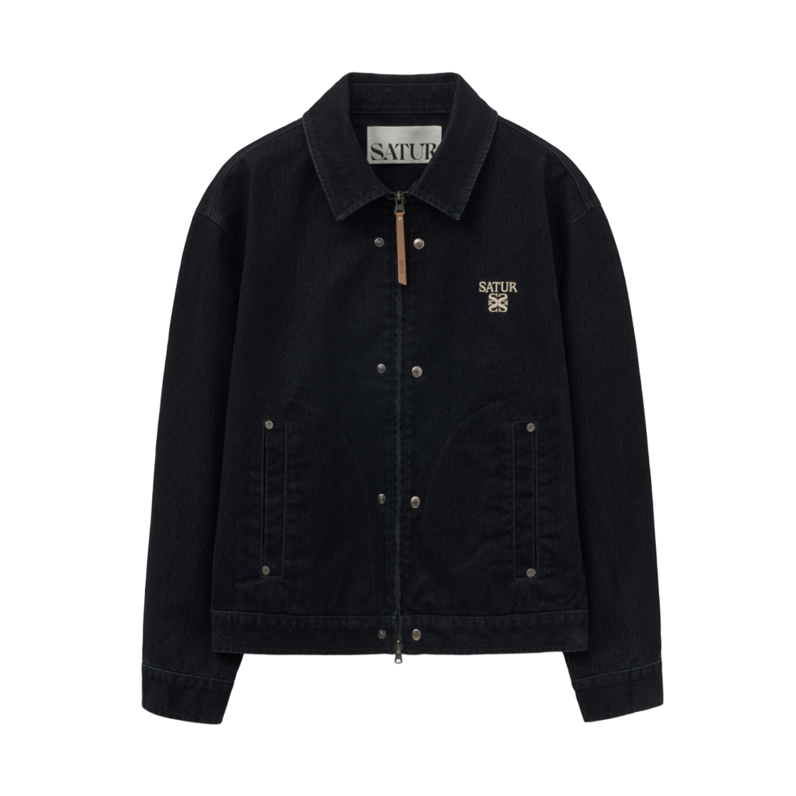 SA253MDJ07INO0 SATUR Teo Velvet Denim Jacket Indigo