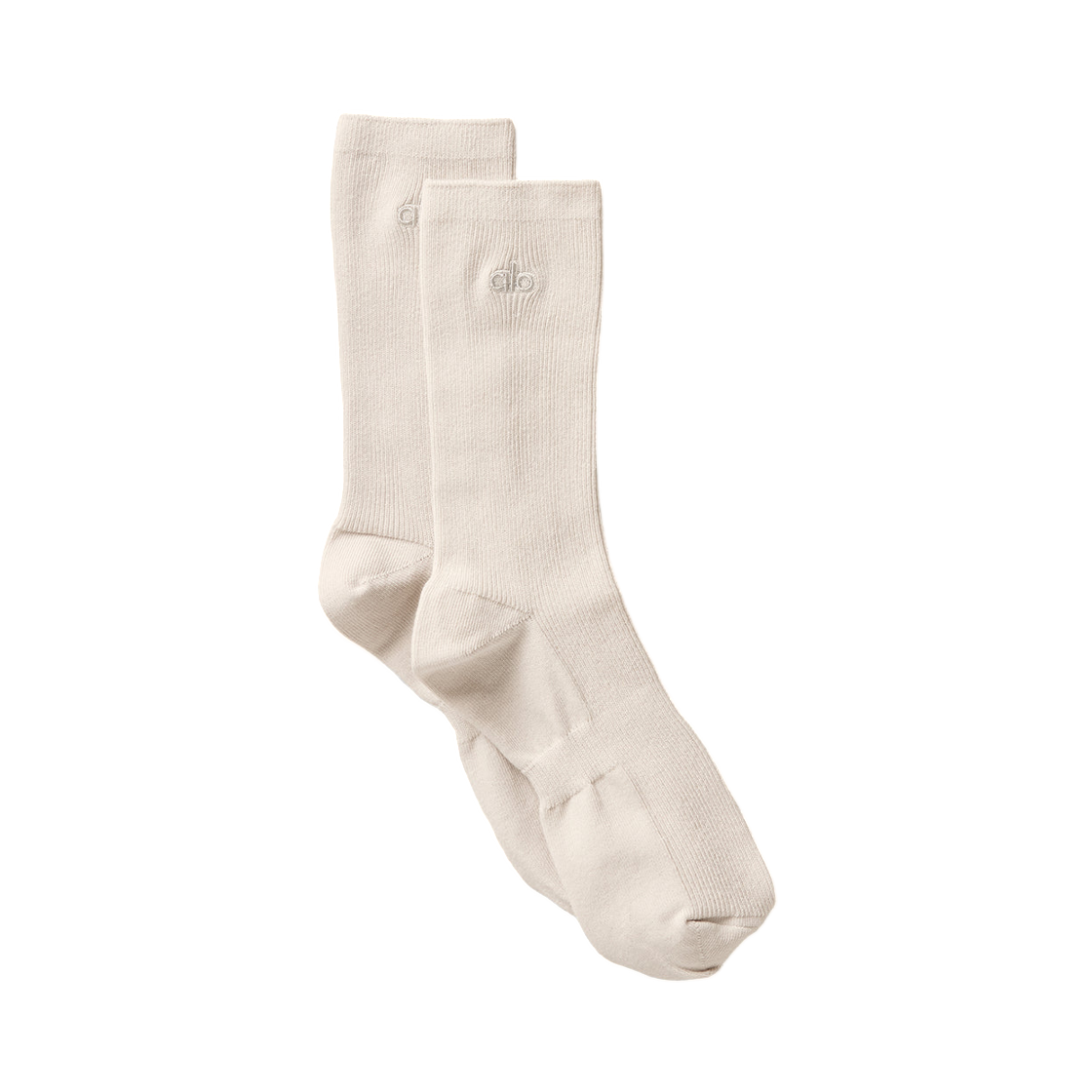 A0649U Alo Yoga Unisex Half Crew Understated Sock Bone