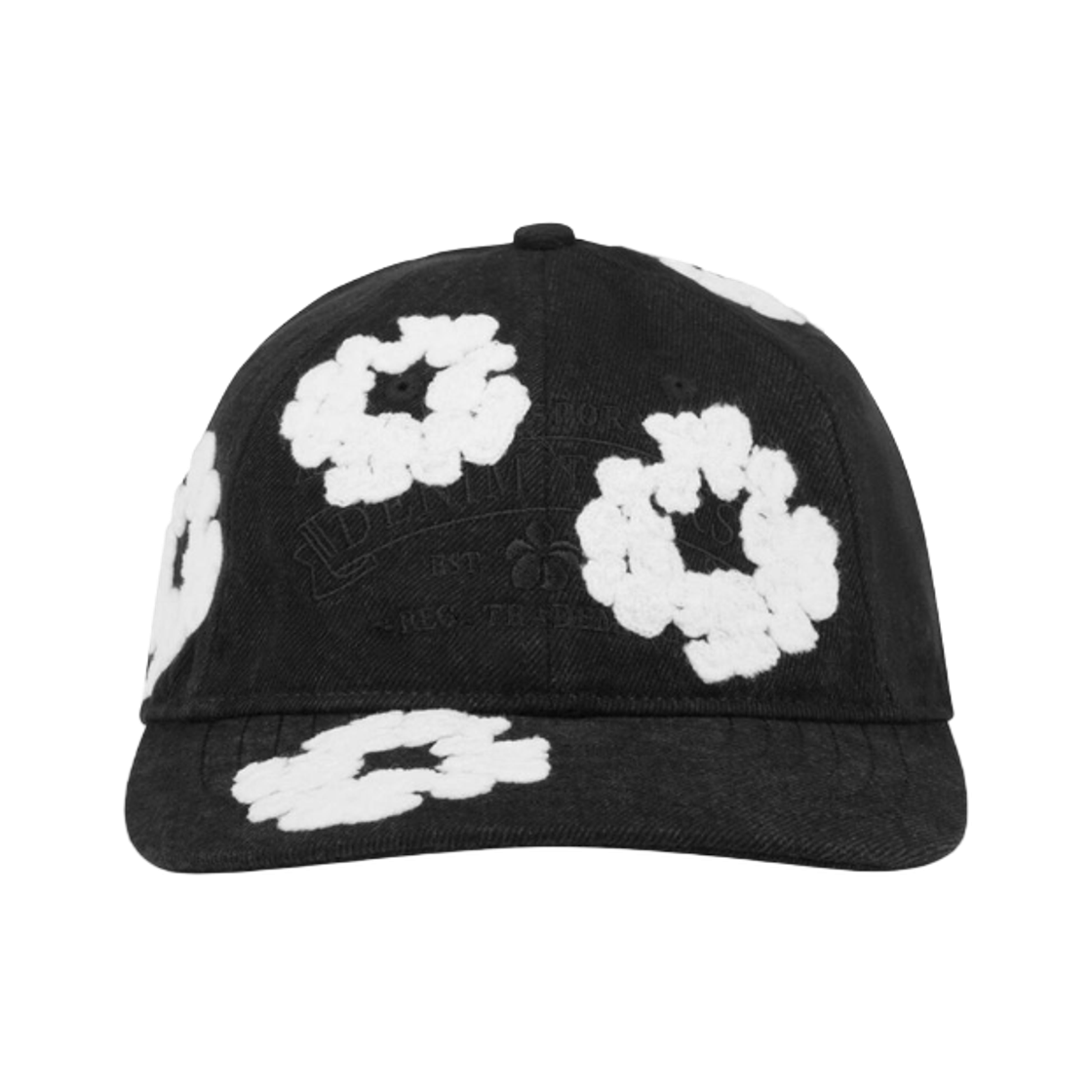 - Denim Tears Denim Cotton Wreath Cap Black