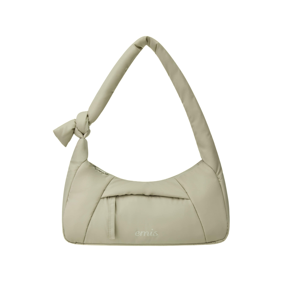 이미스 패디드 집 포켓 숄더백 베이지(Emis Padded Zip Pocket Shoulder Bag Beige) - 1