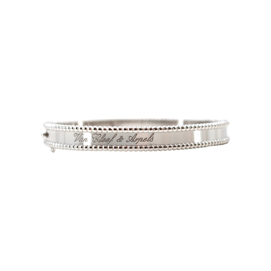 ITFVU5Q578K3 Van Cleef & Arpels Perlée Signature Large Bracelet in White Gold