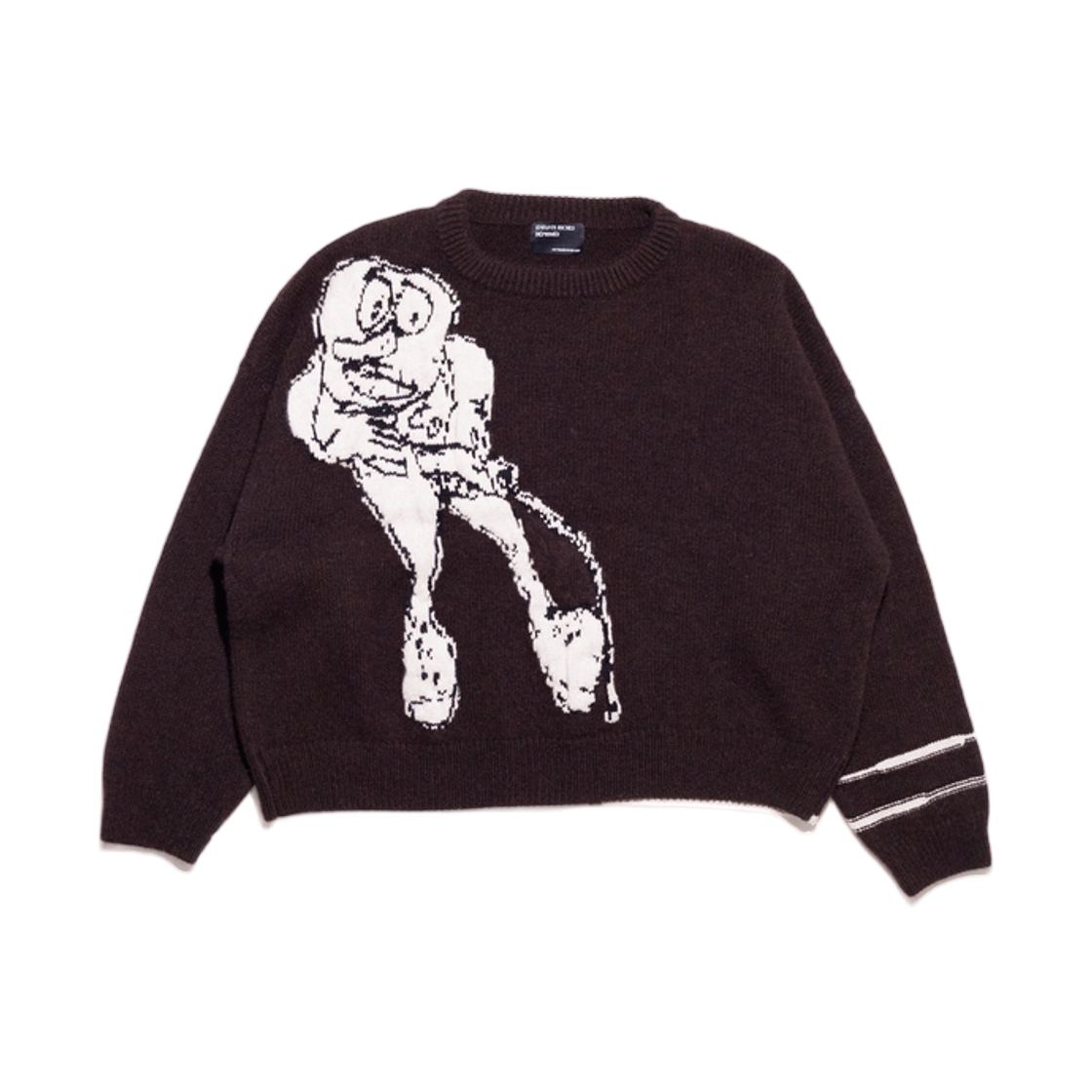 앙팡 리쉬 데프리메 진 D. 스웨터 브라운 아이보리 블랙(Enfants Riches Deprimes Jean D. Sweater Brown Ivory Black) - 1