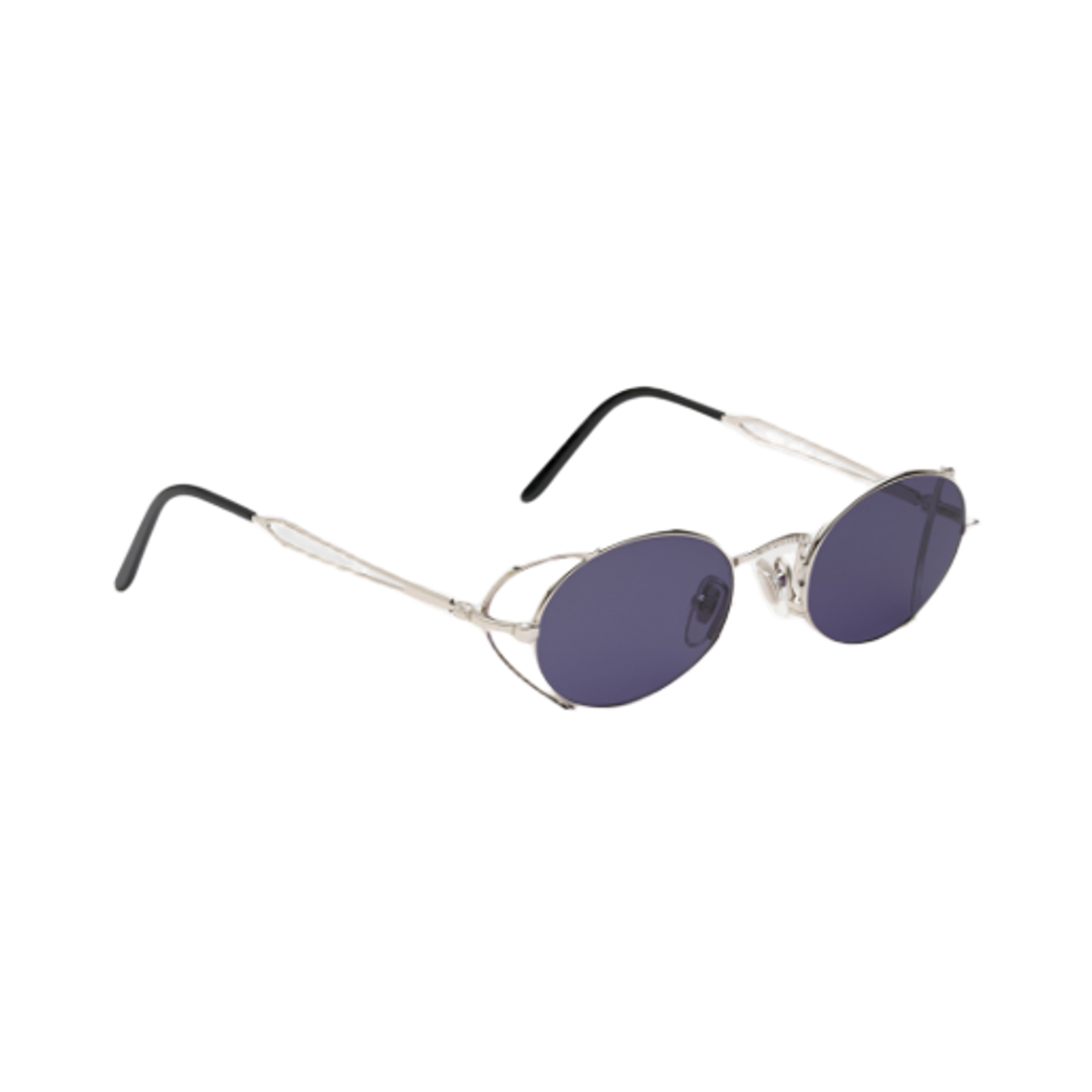 23/18-U-LU003-X032-91 Jean Paul Gaultier The Silver 55-3175 Sunglasses Silver Blue Lenses