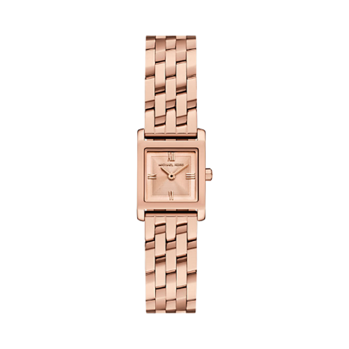 (W) 마이클 코어스 마이크로 조지 쿼츠 투핸드 19mm 워치 스테인리스 스틸 로즈 골드((W) Michael Kors Micro Georgie Quartz Two-Hand 19mm Watch Stainless Steel Rose Gold)