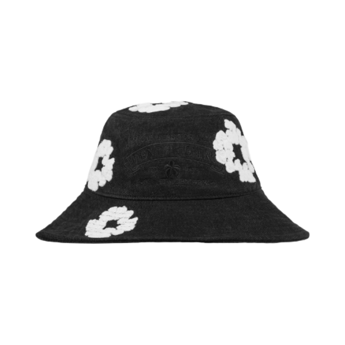 - Denim Tears Denim Cotton Wreath Bucket Hat Washed Black