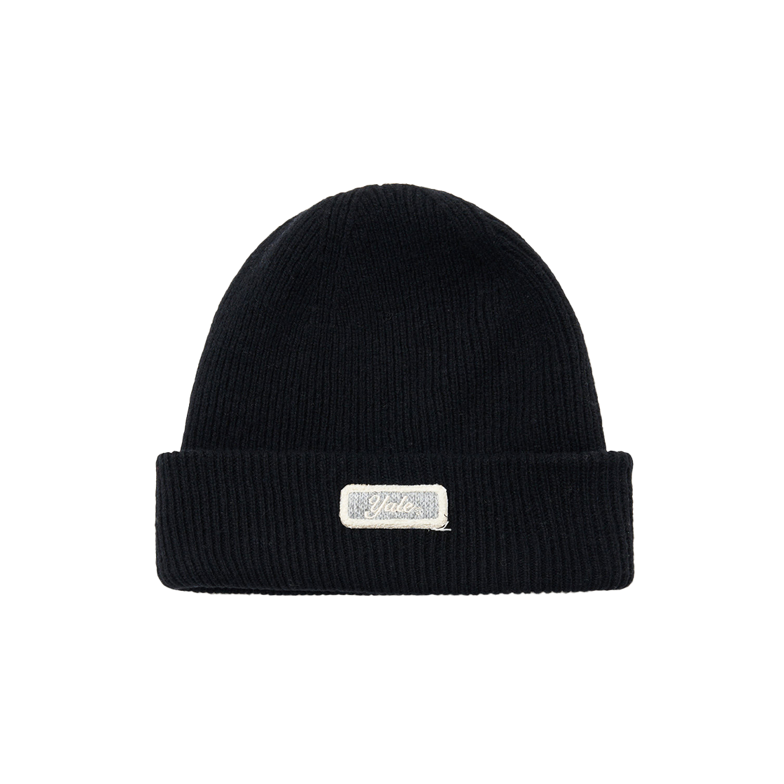 예일 울 니트 비니 블랙(Yale Wool Knit Beanie Black)