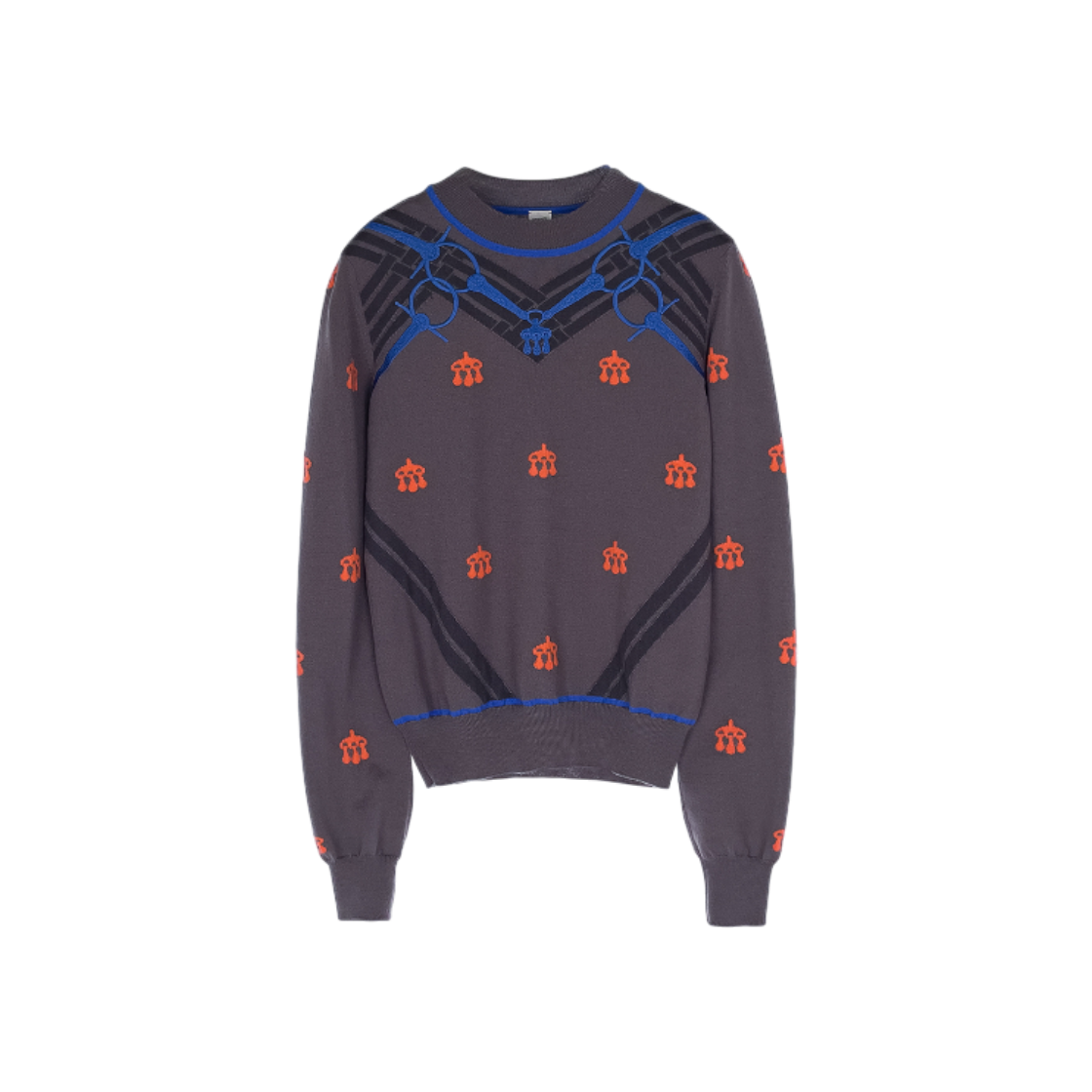 ITNO65SSBNME Hermes 24SS Mors Jouxet Long Sleeve Sweater 34 Grispierre