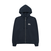 Stussy Basic Stussy Zip Hoodie Navy 2022