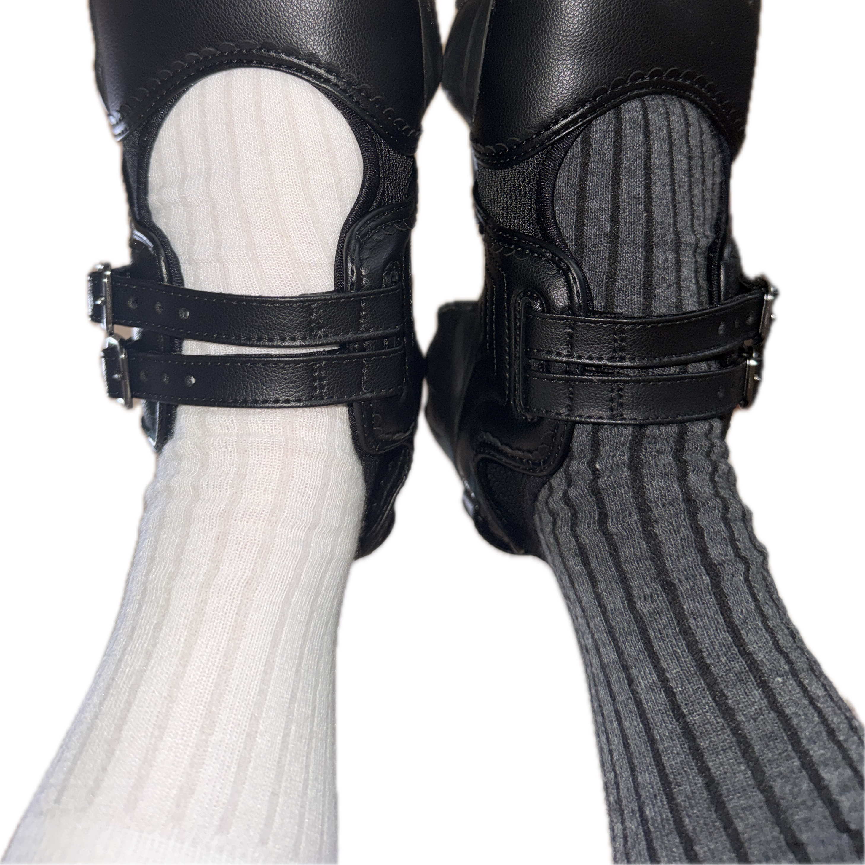 (W) Nike Air Rift Breathe Strap Black 착용 스타일