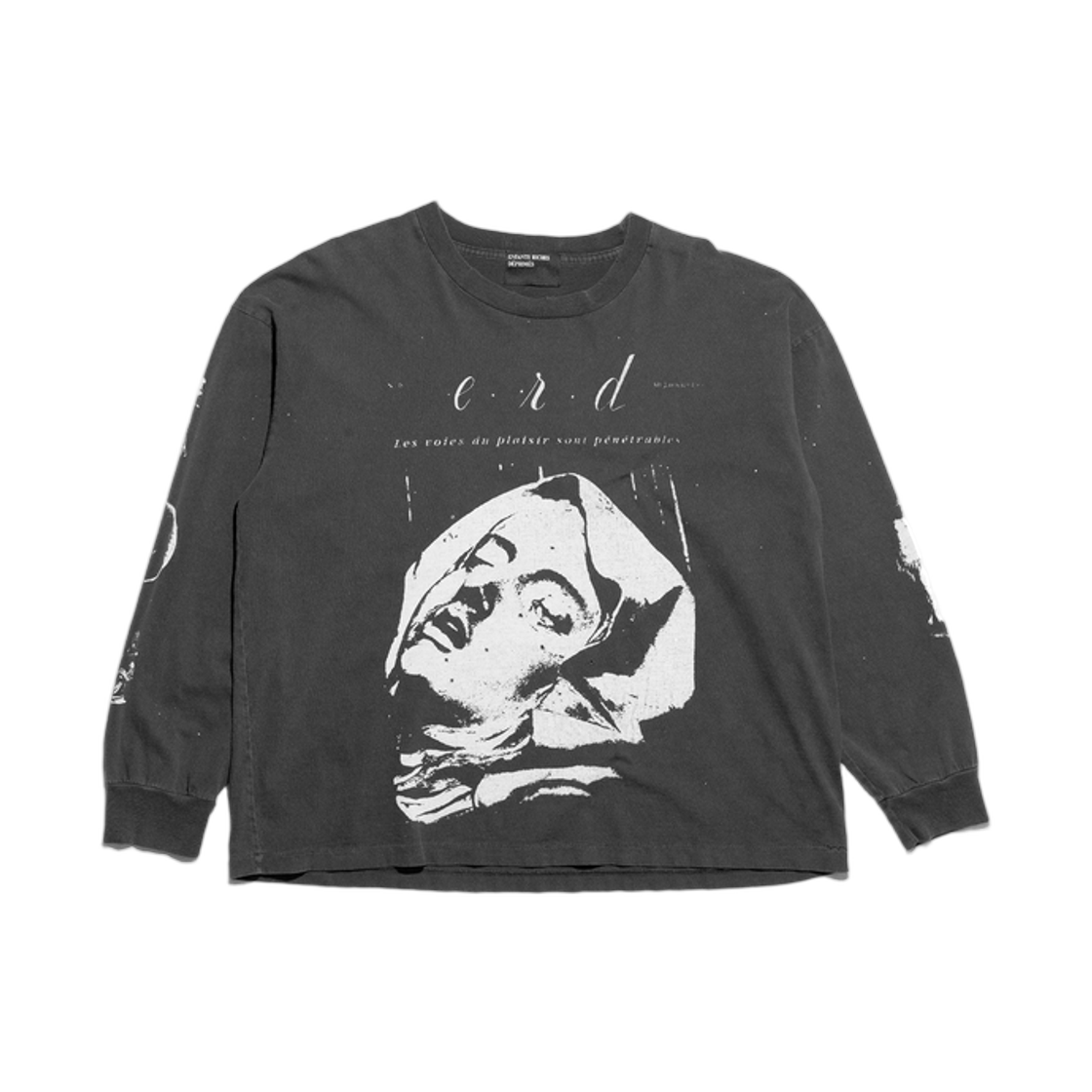 앙팡 리쉬 데프리메 더 레이턴시 롱 슬리브 티셔츠 앤티크 블랙 페인트(Enfants Riches Deprimes The Latency Long Sleeve T-Shirt Antique Black with Paint) - 1