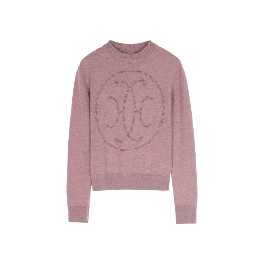 ITSCNOEHDE5J Hermes H Lift Long Sleeve Sweater 34 Rose Pale