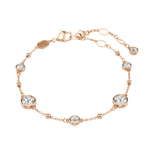 5730677 (W) Swarovski Imber Bracelet Round Cut White Rose Gold-Tone Plated