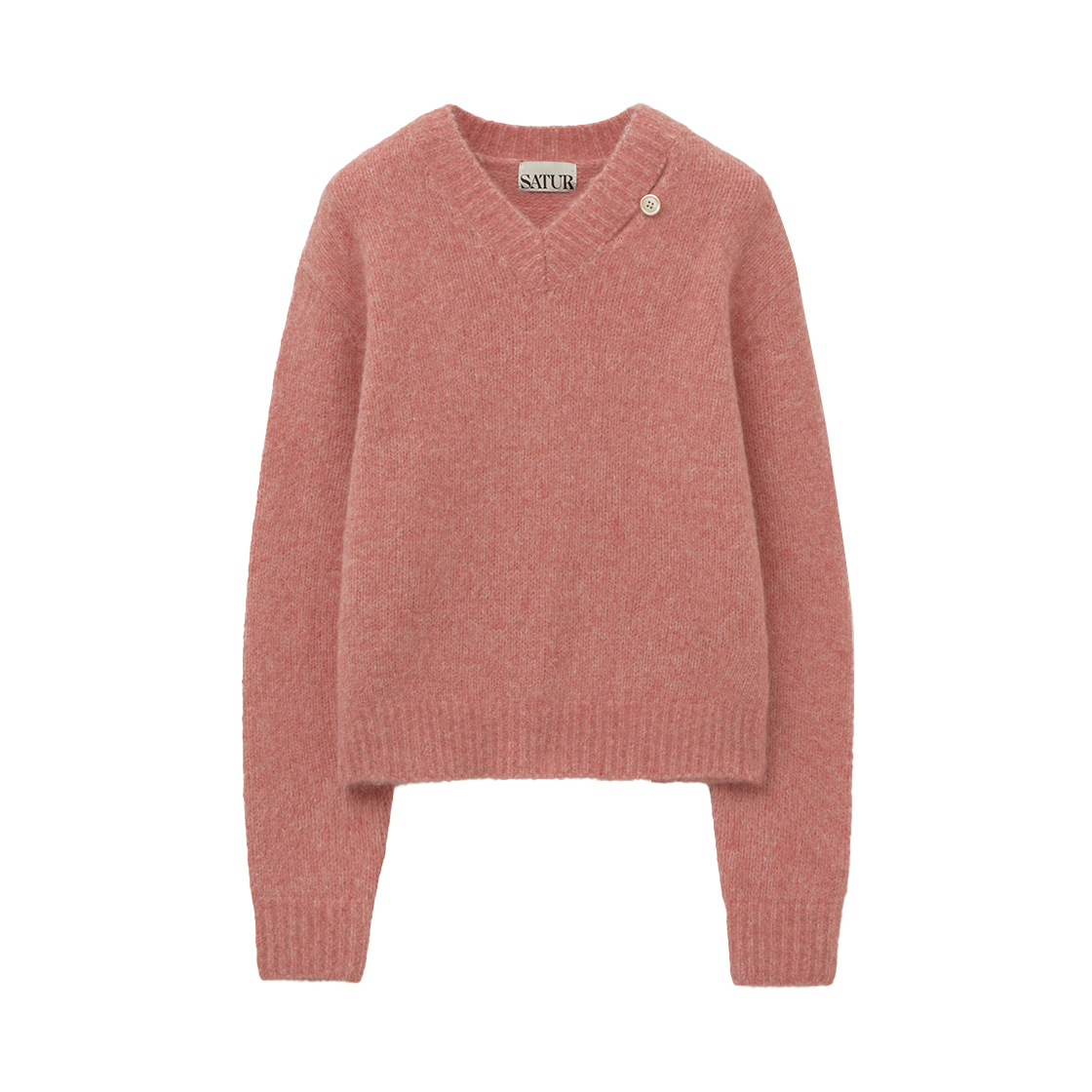 SA254WKT18PNK0 SATUR W Essen Two Tone Mohair Blend Knit Pink