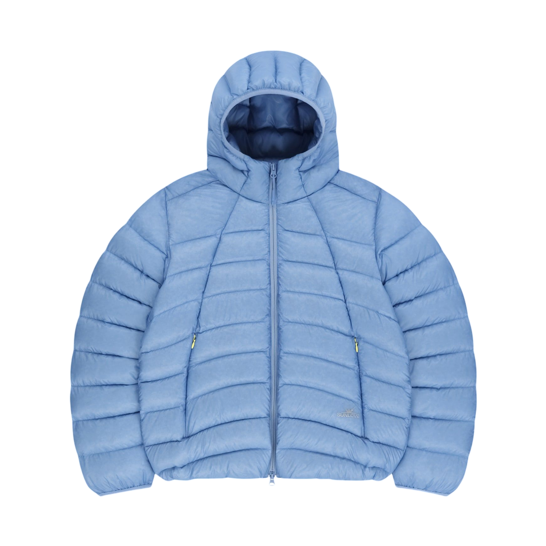 SLCO0OOWHS02TB Sunlove Hooded Fly Light Down Jacket Light Blue