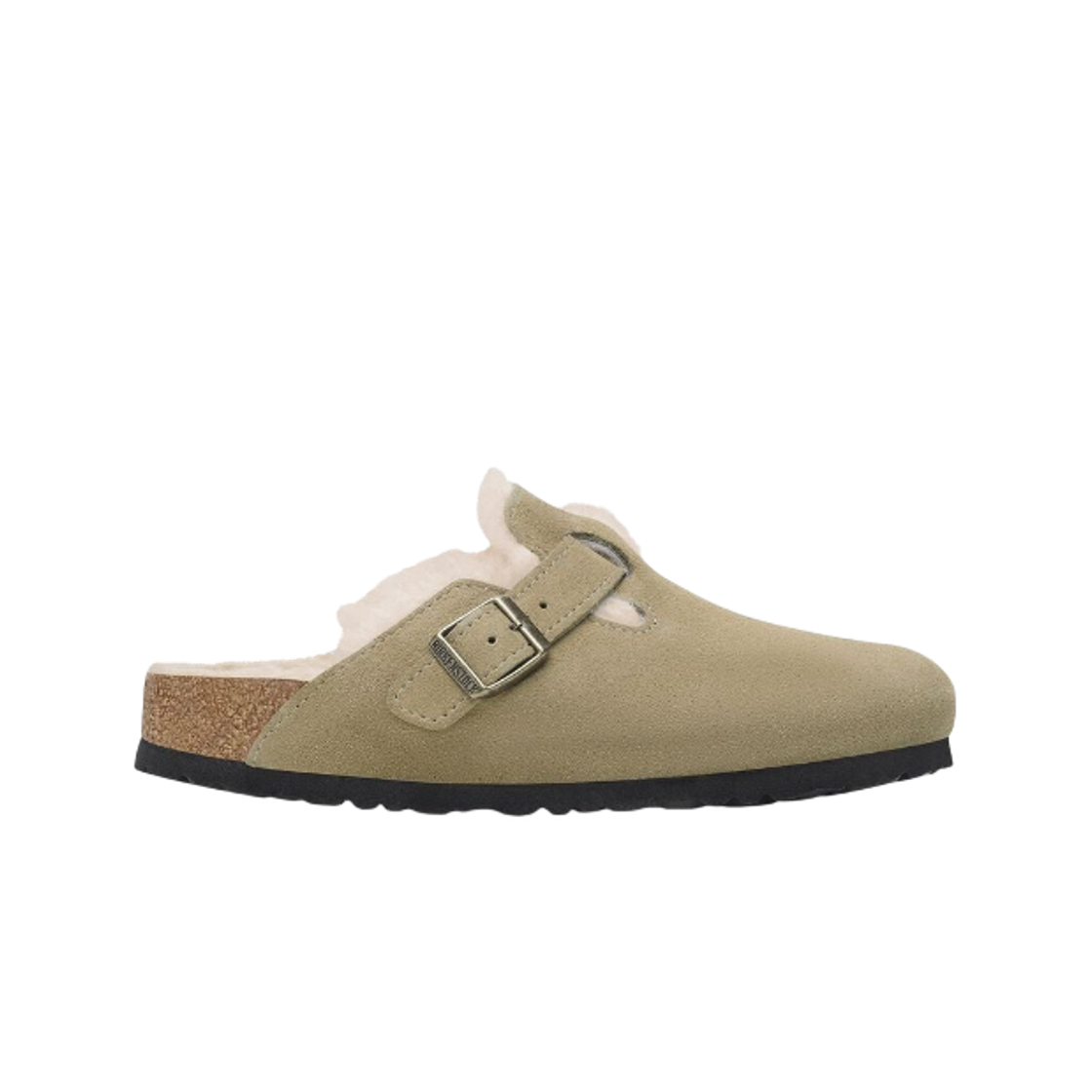 1028289 Birkenstock Boston Shearling Suede Leather Taupe - Regular