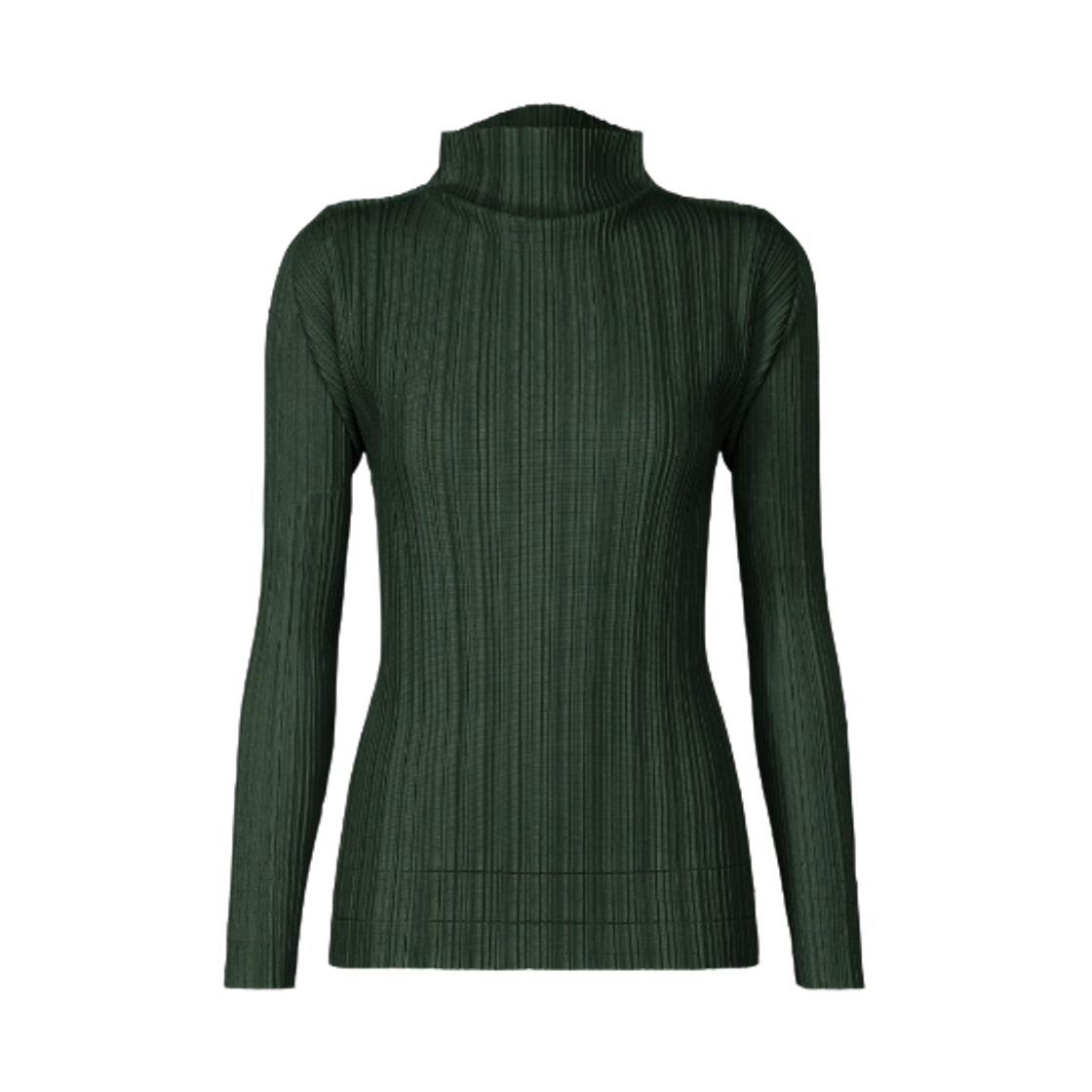 PP53-JK934-67 (W) Pleats Please Issey Miyake Soft Pleats Top Dark Green