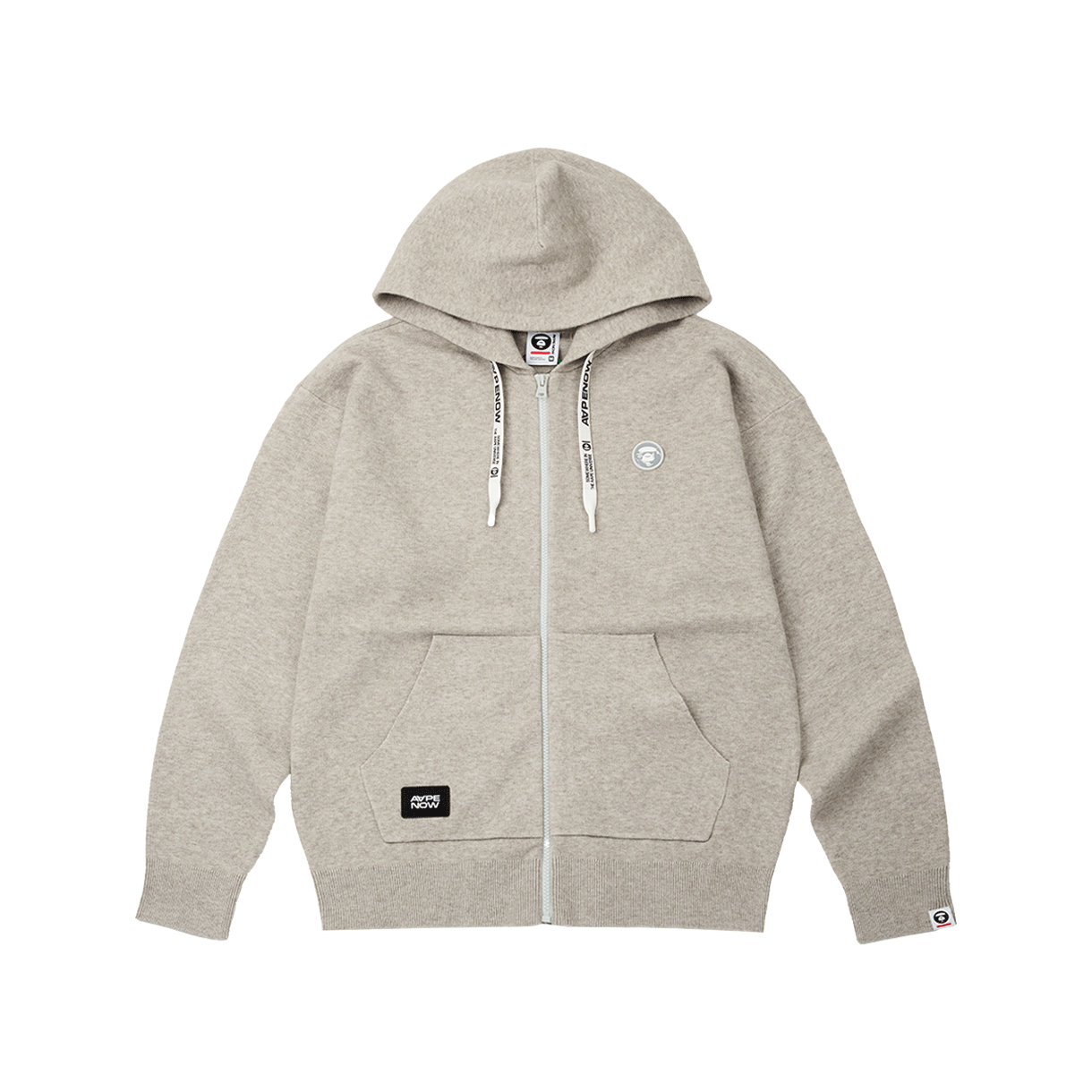 에이프 나우 니트 헤더 화이트 - 25FW(AAPE Now Knit Heather White - 25FW)