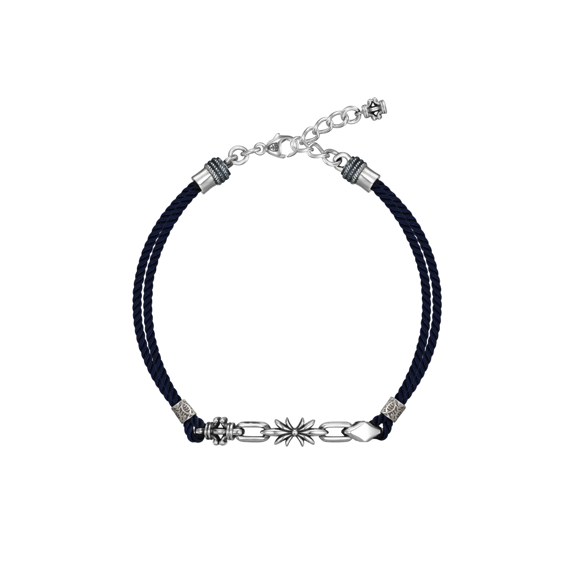 스쿠도 시그니처 네이비 스트링 카렌 브레슬릿(Scudo Signature Navy String Karen Bracelet)