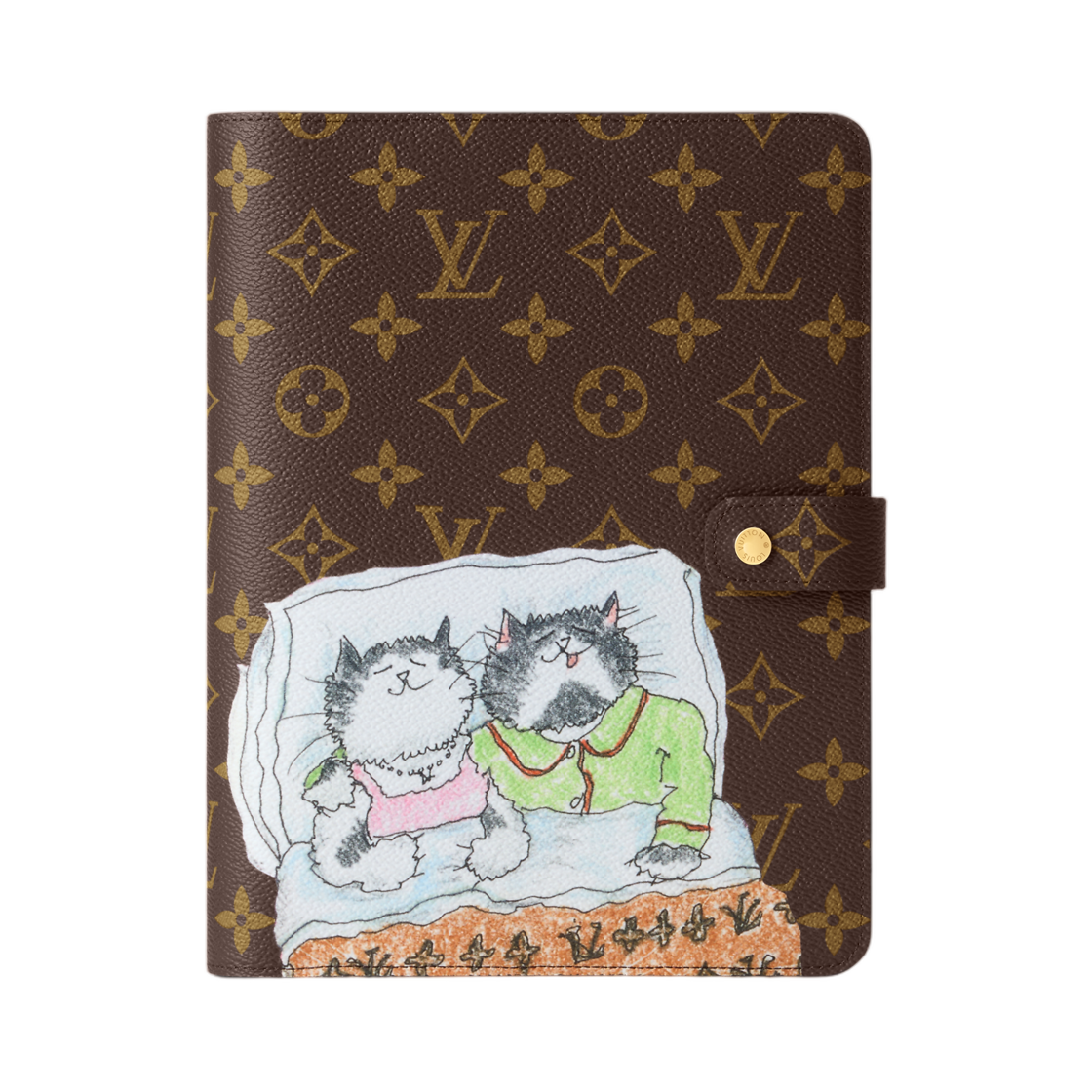 GI1395 Louis Vuitton Desk Agenda Cover MM Brown